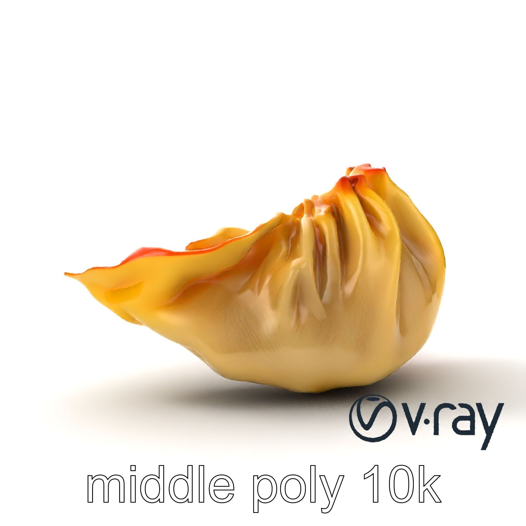 Traditional Dumpling Crescent Shape Model Pack Low-poly 3D model_19