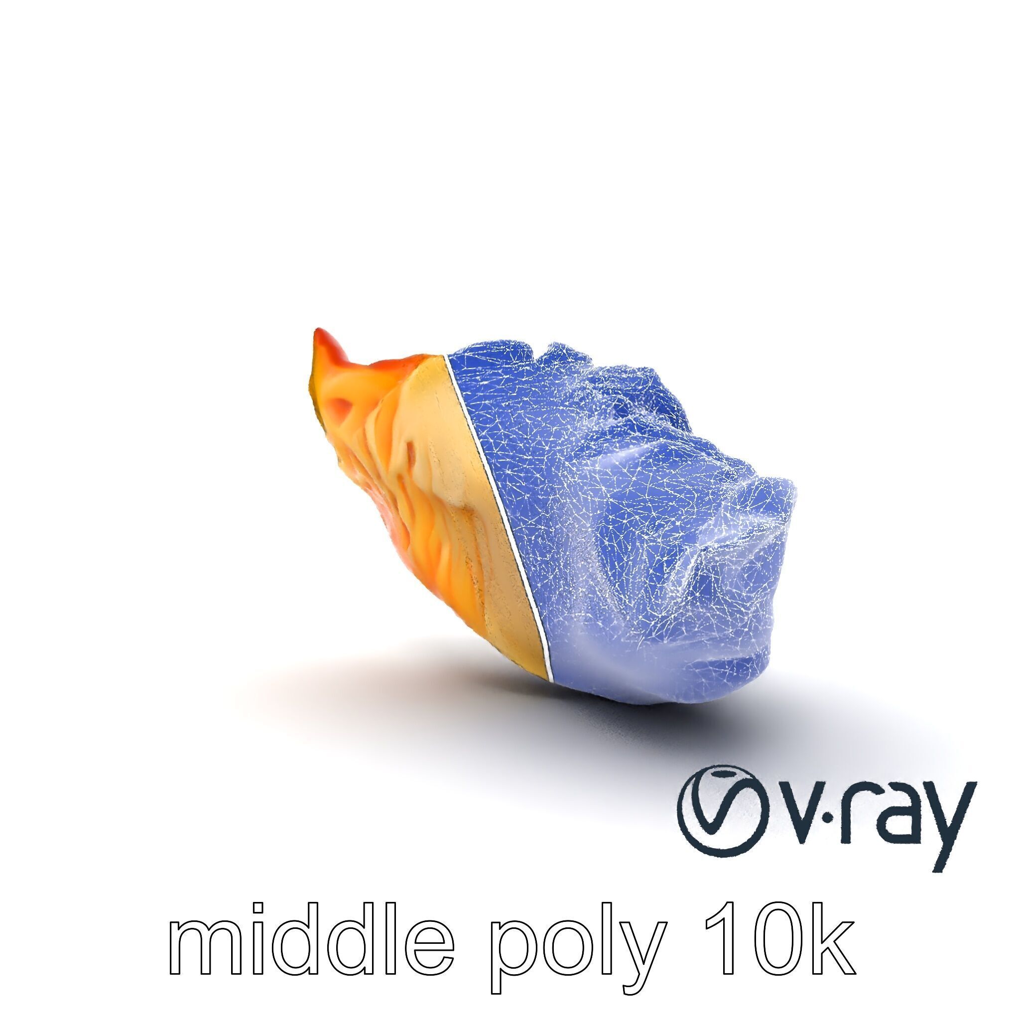 Traditional Dumpling Crescent Shape Model Pack Low-poly 3D model_30