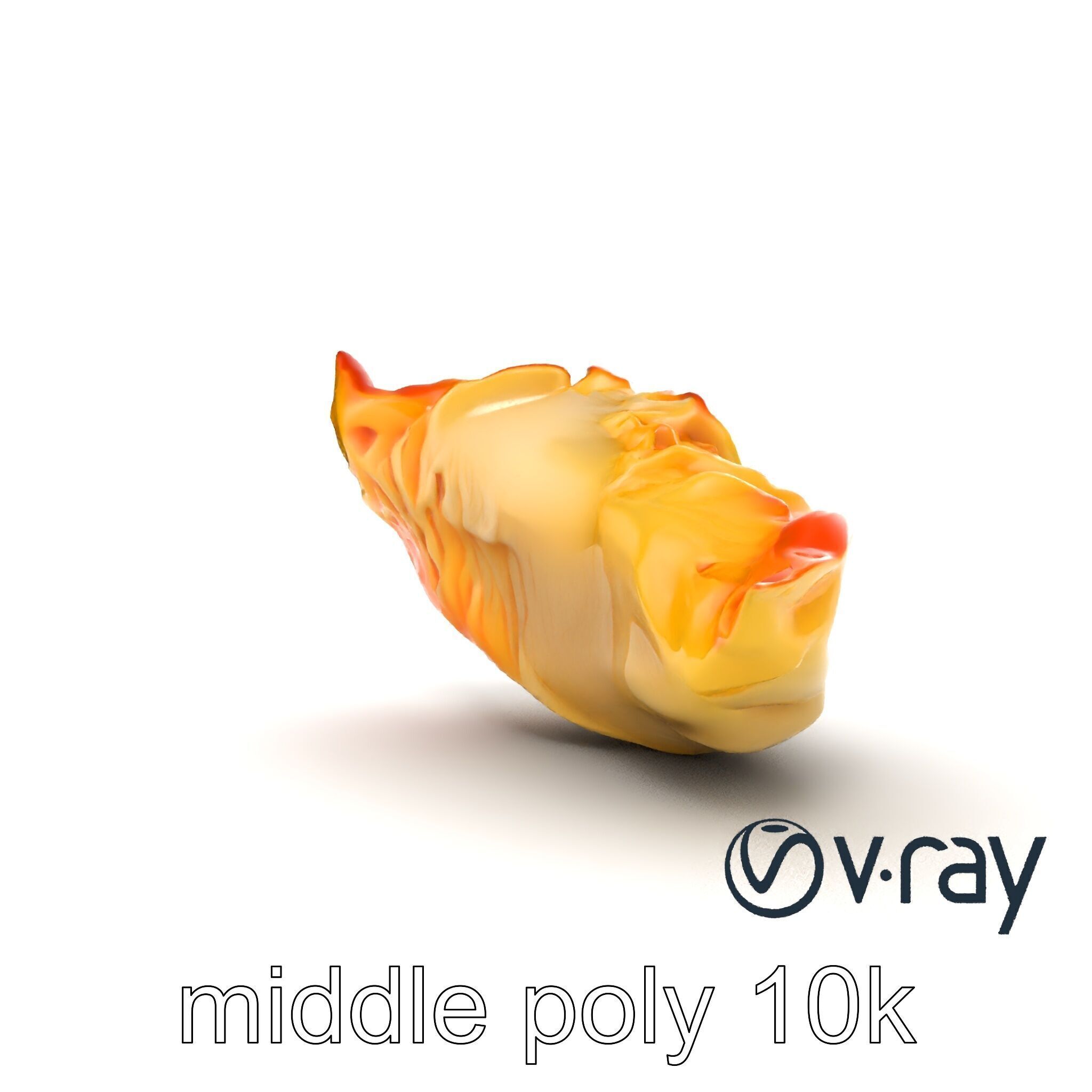Traditional Dumpling Crescent Shape Model Pack Low-poly 3D model_22