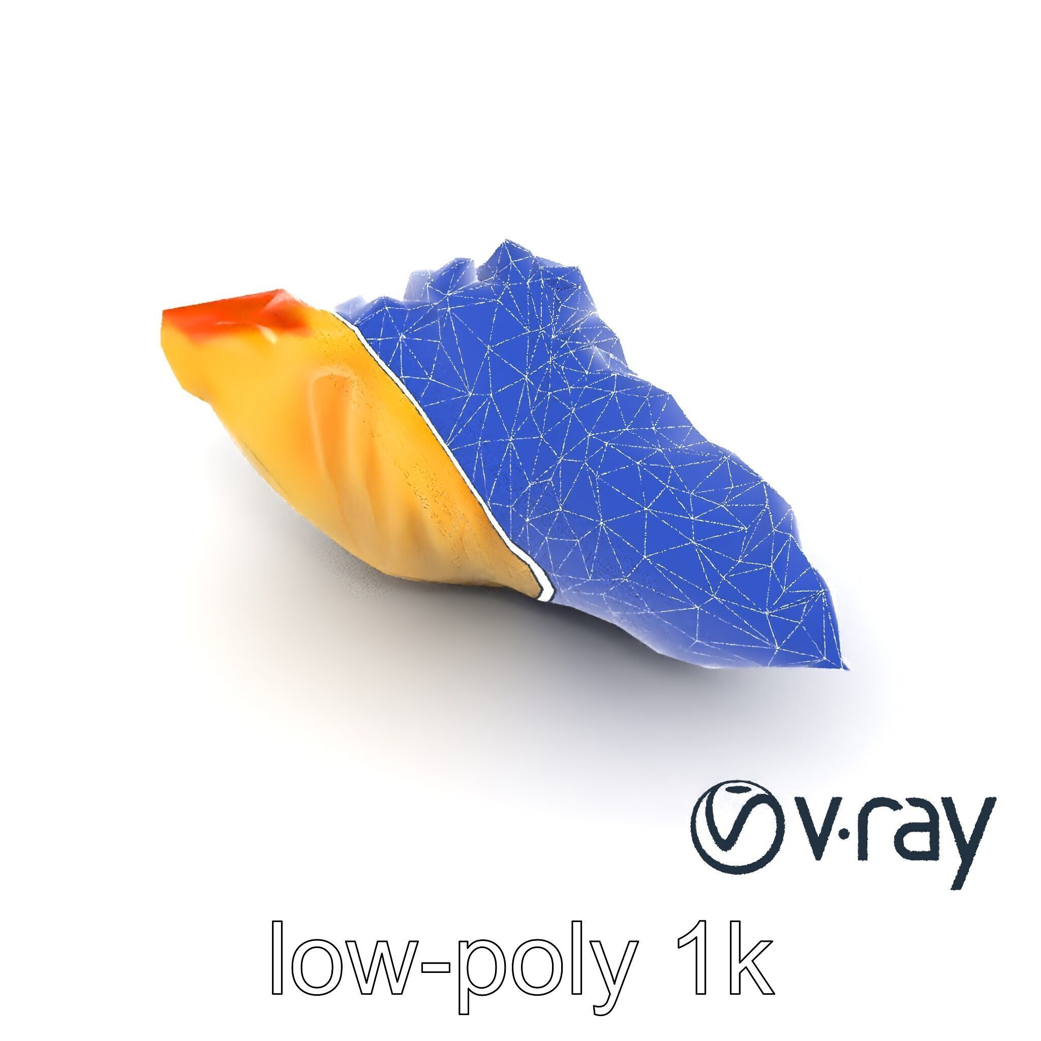Traditional Dumpling Crescent Shape Model Pack Low-poly 3D model_25