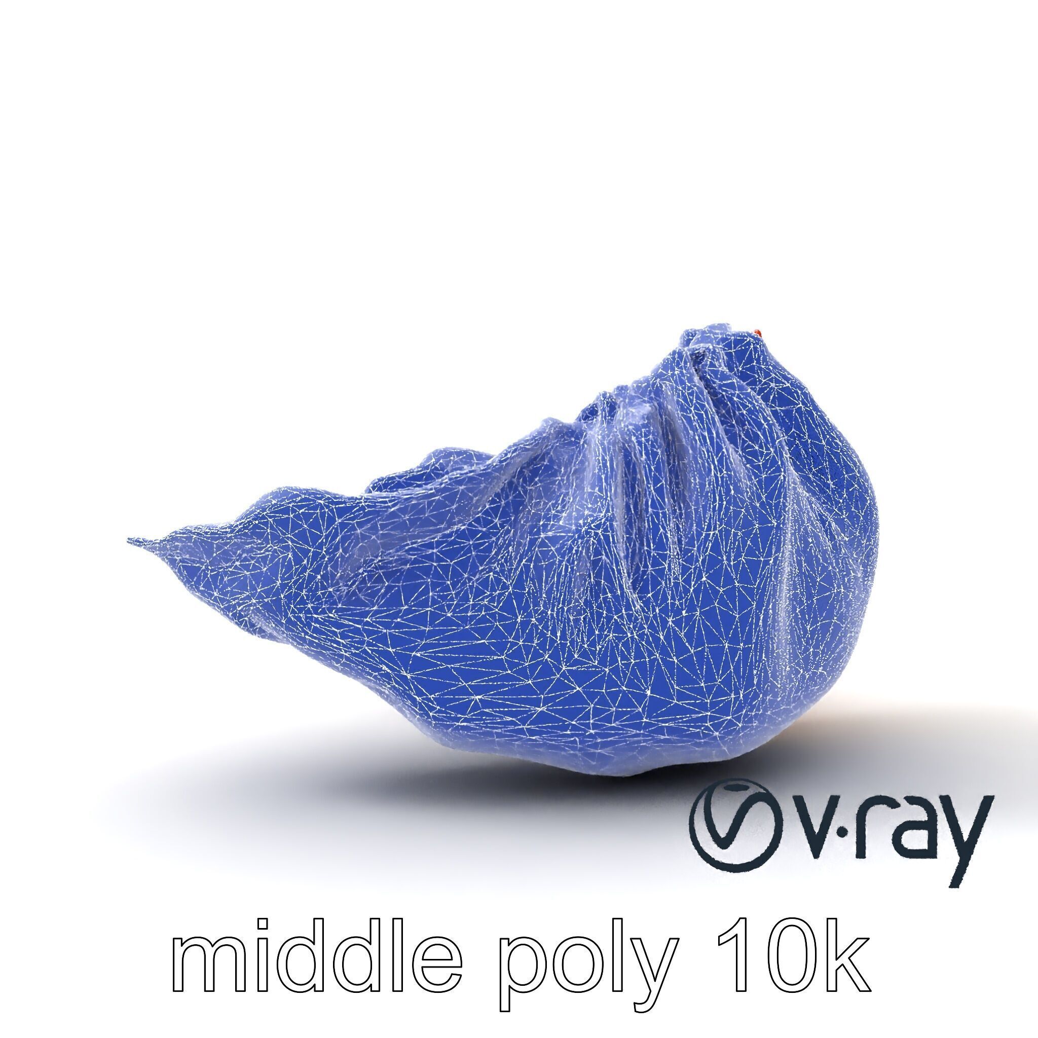 Traditional Dumpling Crescent Shape Model Pack Low-poly 3D model_24