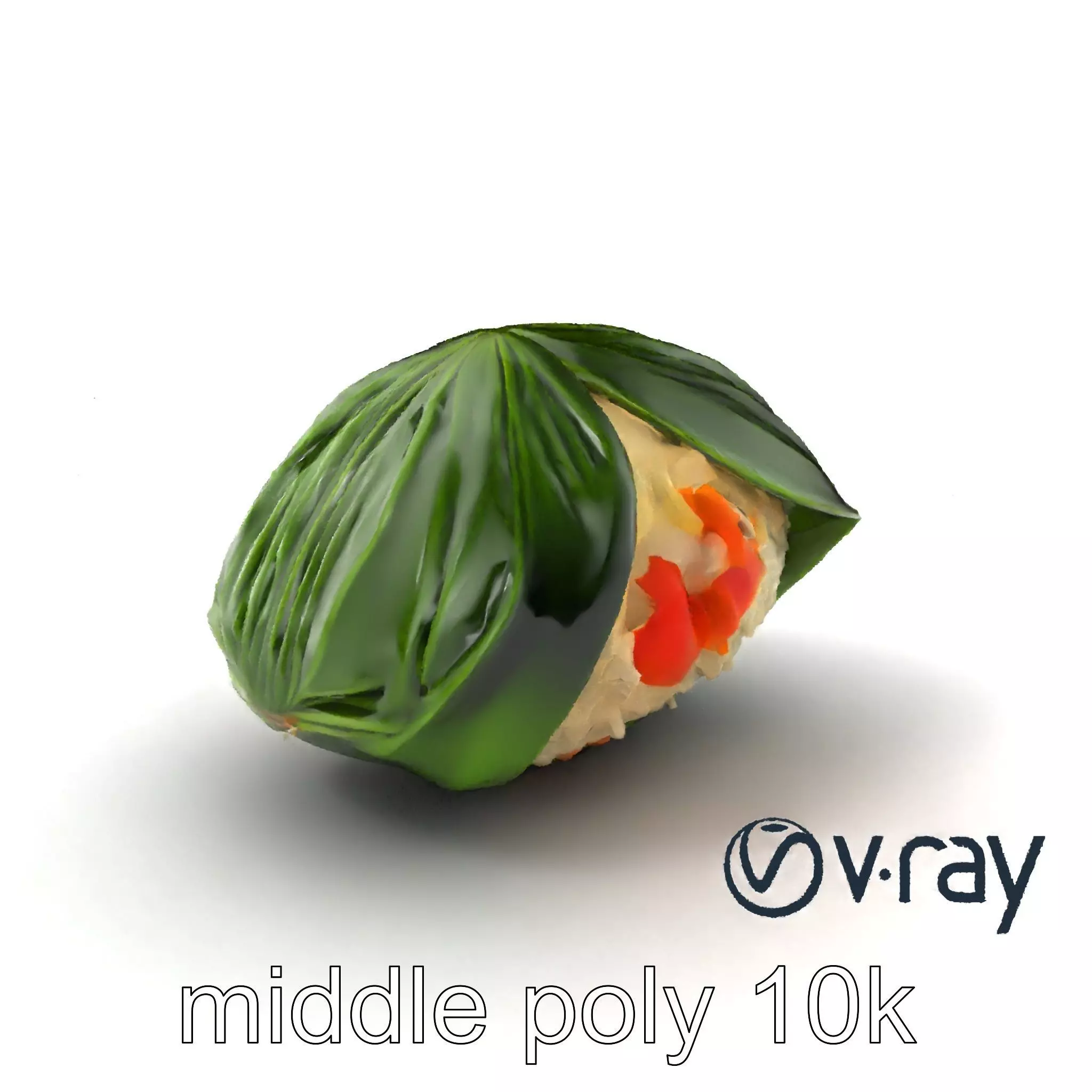 Spaceship Zongzi Leaf-Wrapped Traditional Food model pack Low-poly 3D model_0