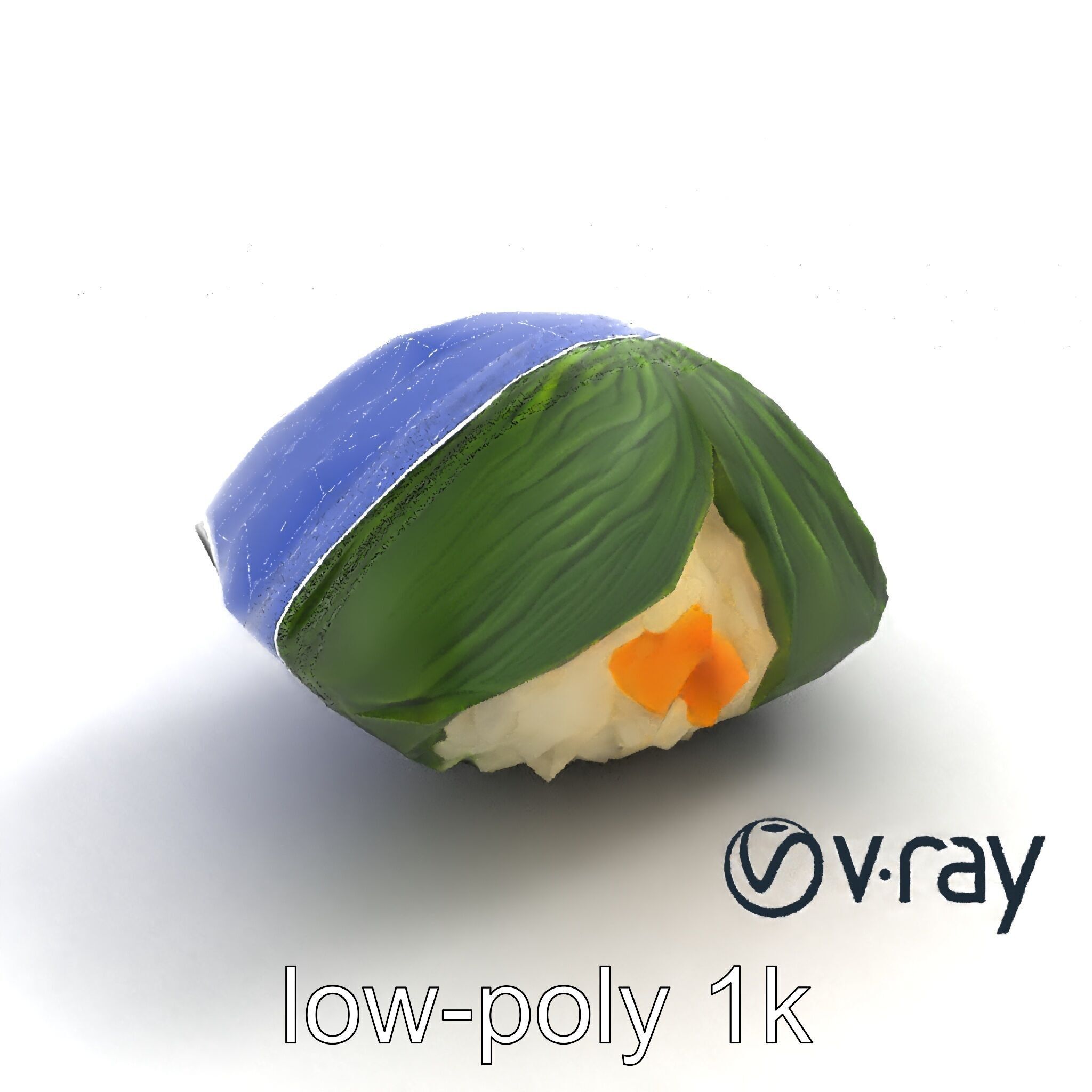 Spaceship Zongzi Leaf-Wrapped Traditional Food model pack Low-poly 3D model_12
