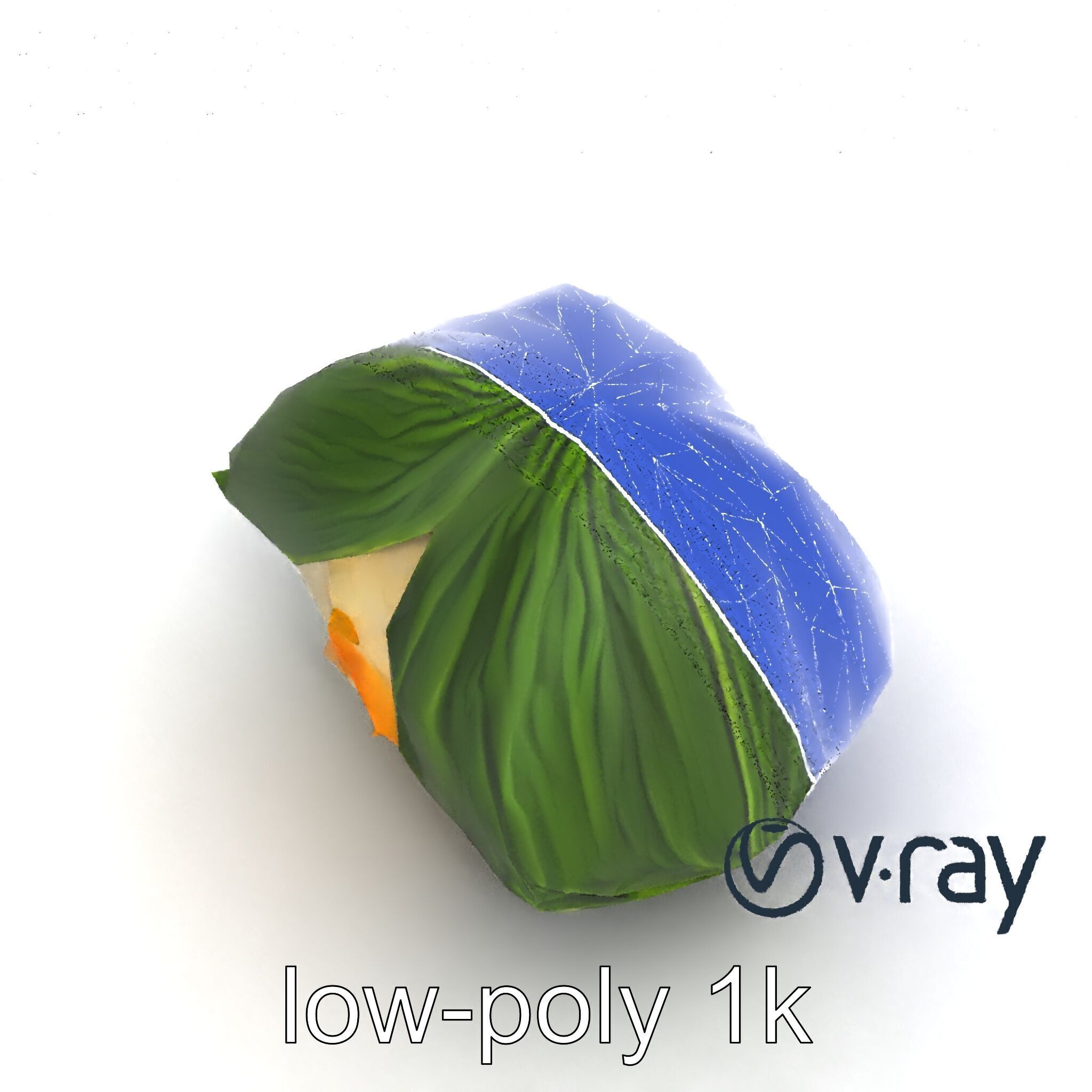 Spaceship Zongzi Leaf-Wrapped Traditional Food model pack Low-poly 3D model_28