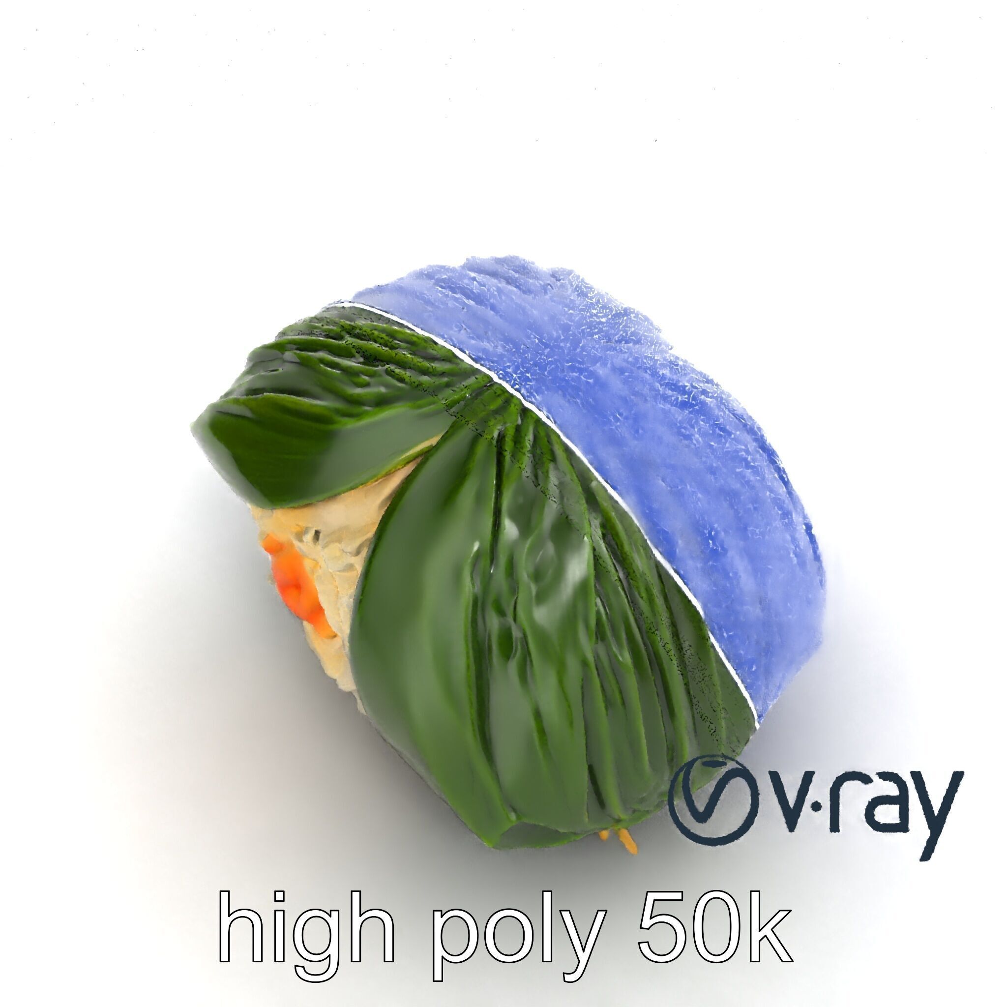 Spaceship Zongzi Leaf-Wrapped Traditional Food model pack Low-poly 3D model_14