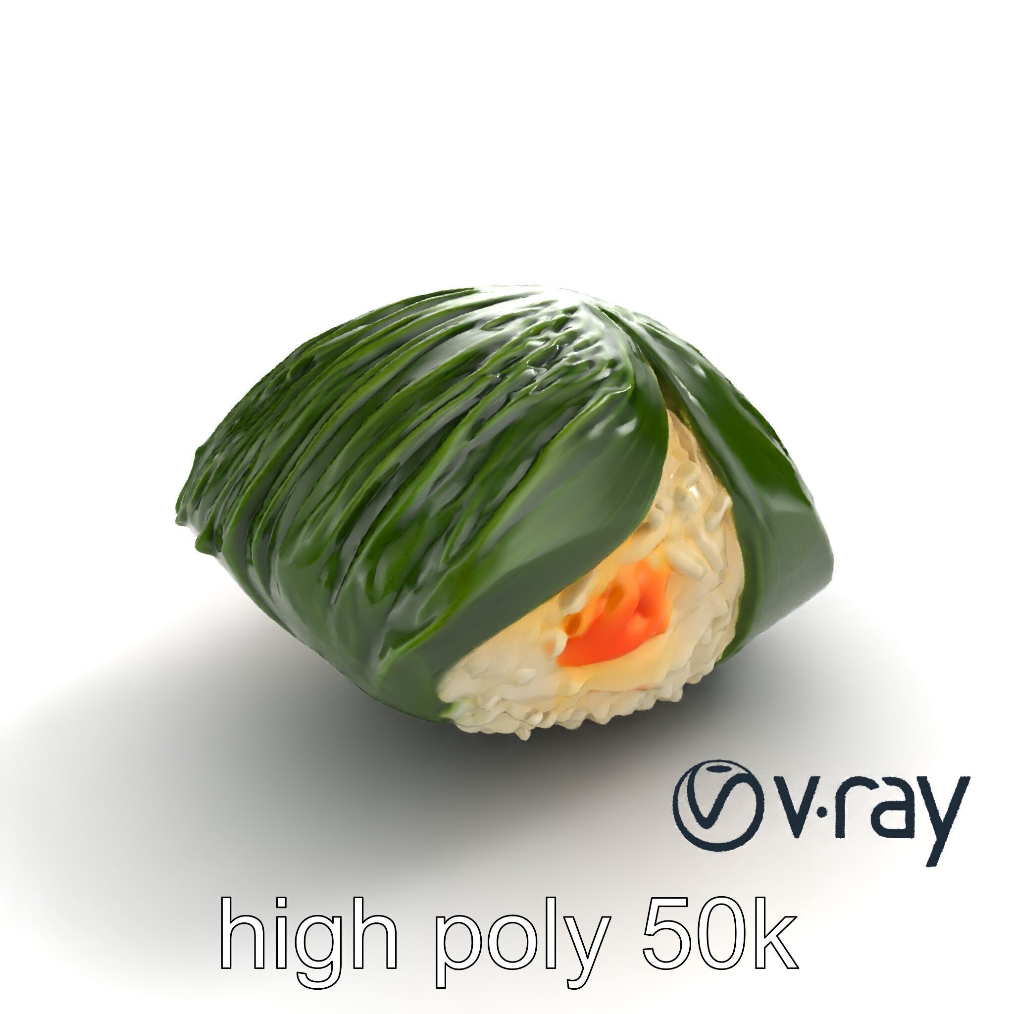 Spaceship Zongzi Leaf-Wrapped Traditional Food model pack Low-poly 3D model_9