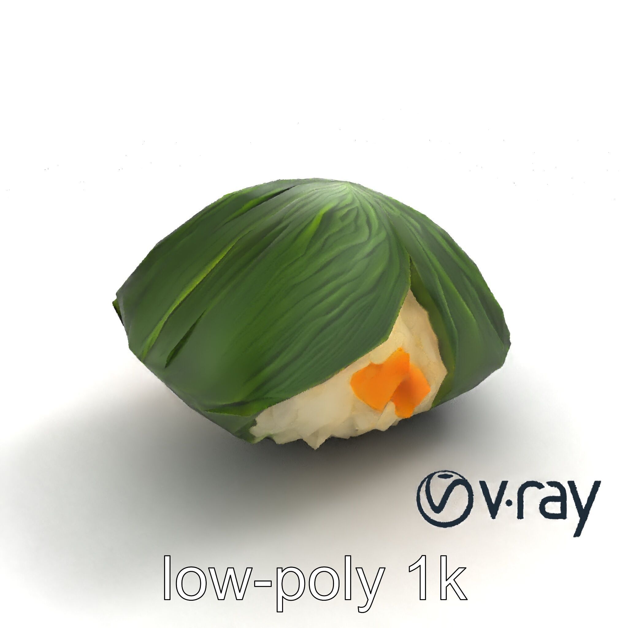 Spaceship Zongzi Leaf-Wrapped Traditional Food model pack Low-poly 3D model_8