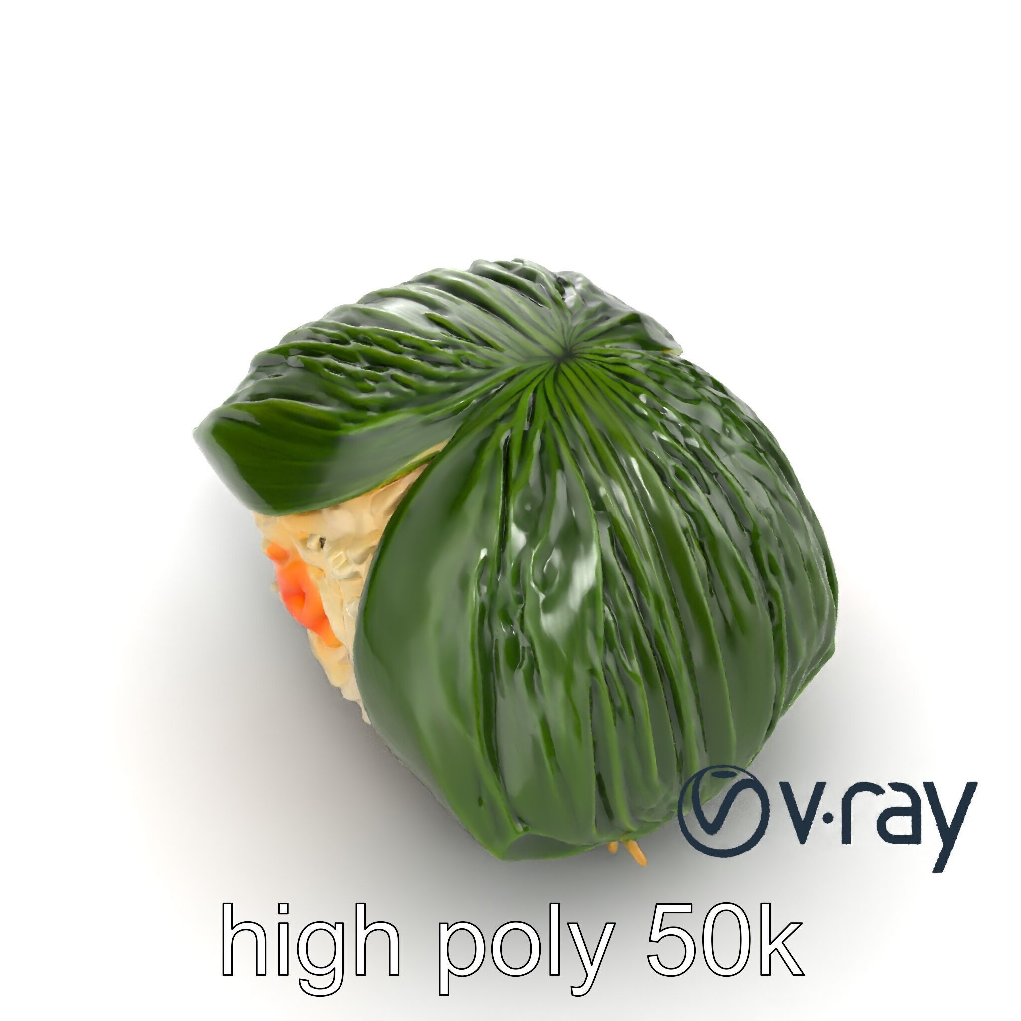 Spaceship Zongzi Leaf-Wrapped Traditional Food model pack Low-poly 3D model_13