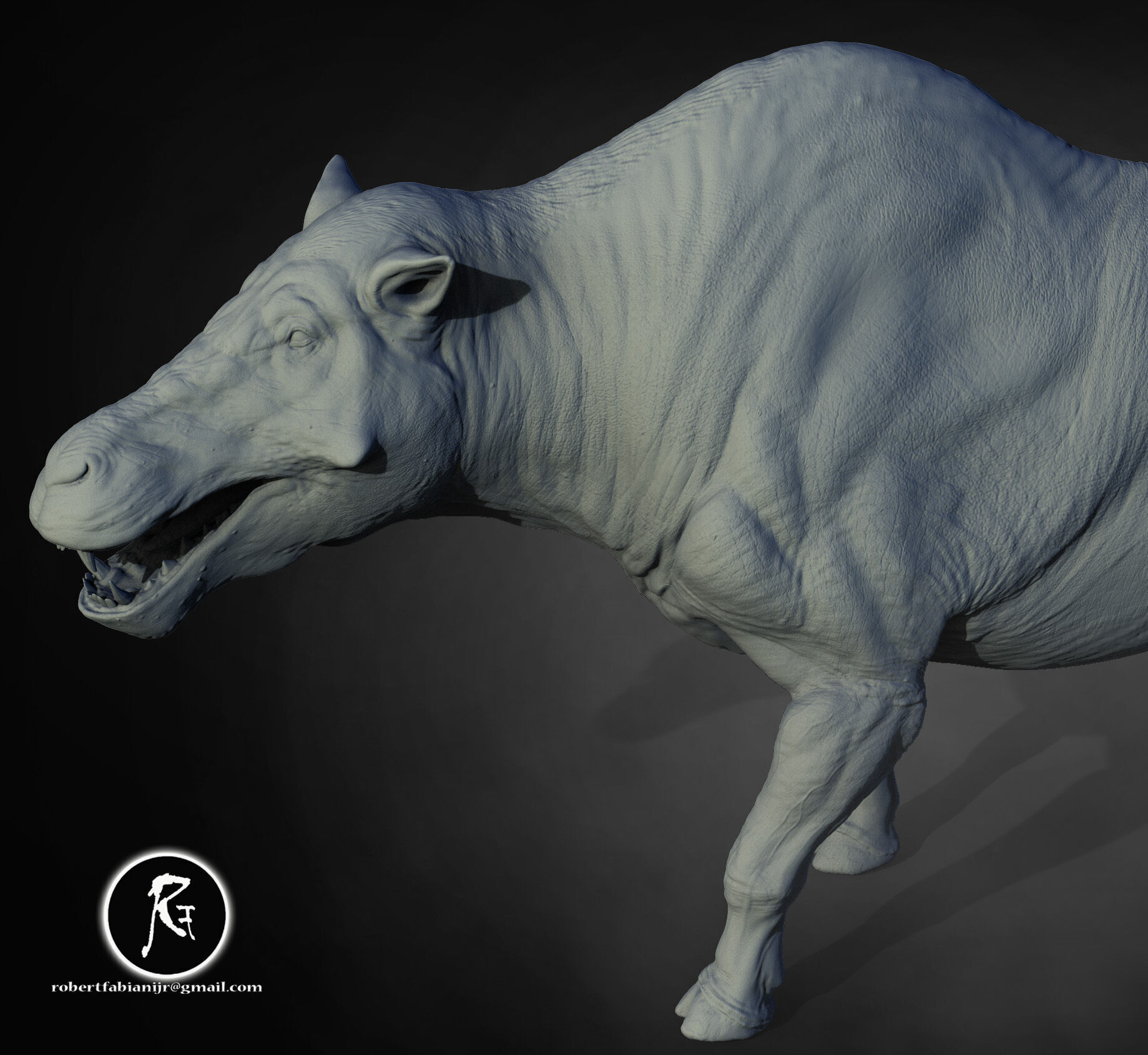 Daeodon 3D print model_3