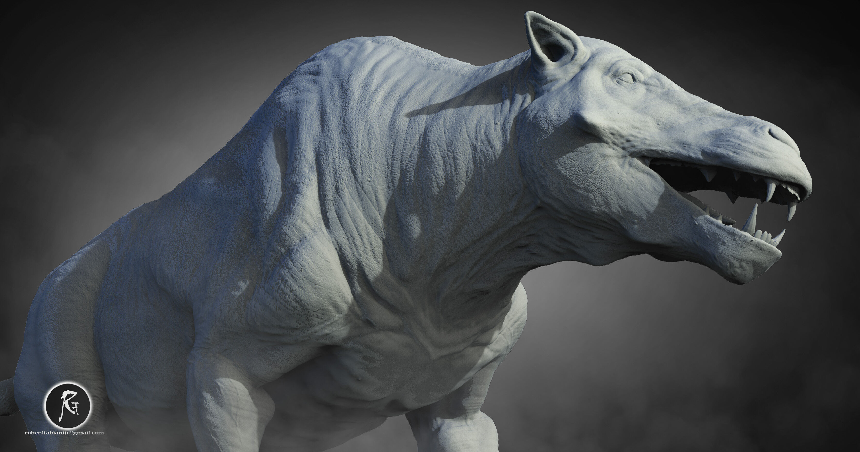 Daeodon 3D print model_2