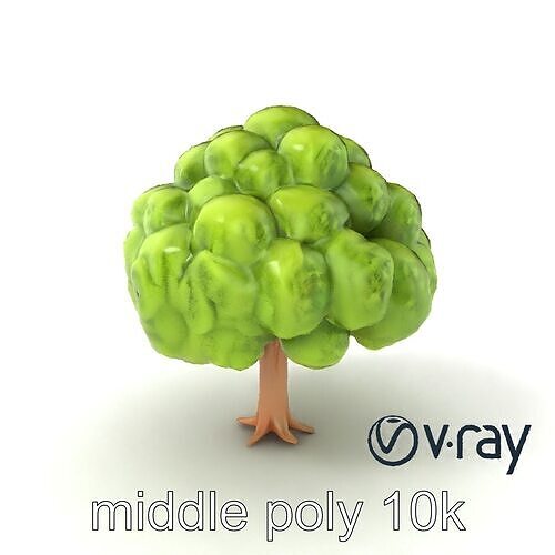 Animated Sycamore Tree Curvy Form model pack Low-poly 3D model