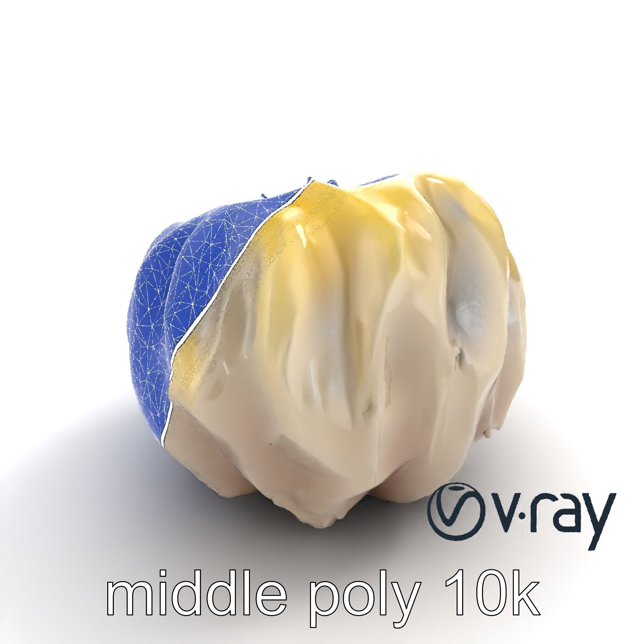 Seashell Pelmeni Geometric Food Model Pack Low-poly 3D model_10