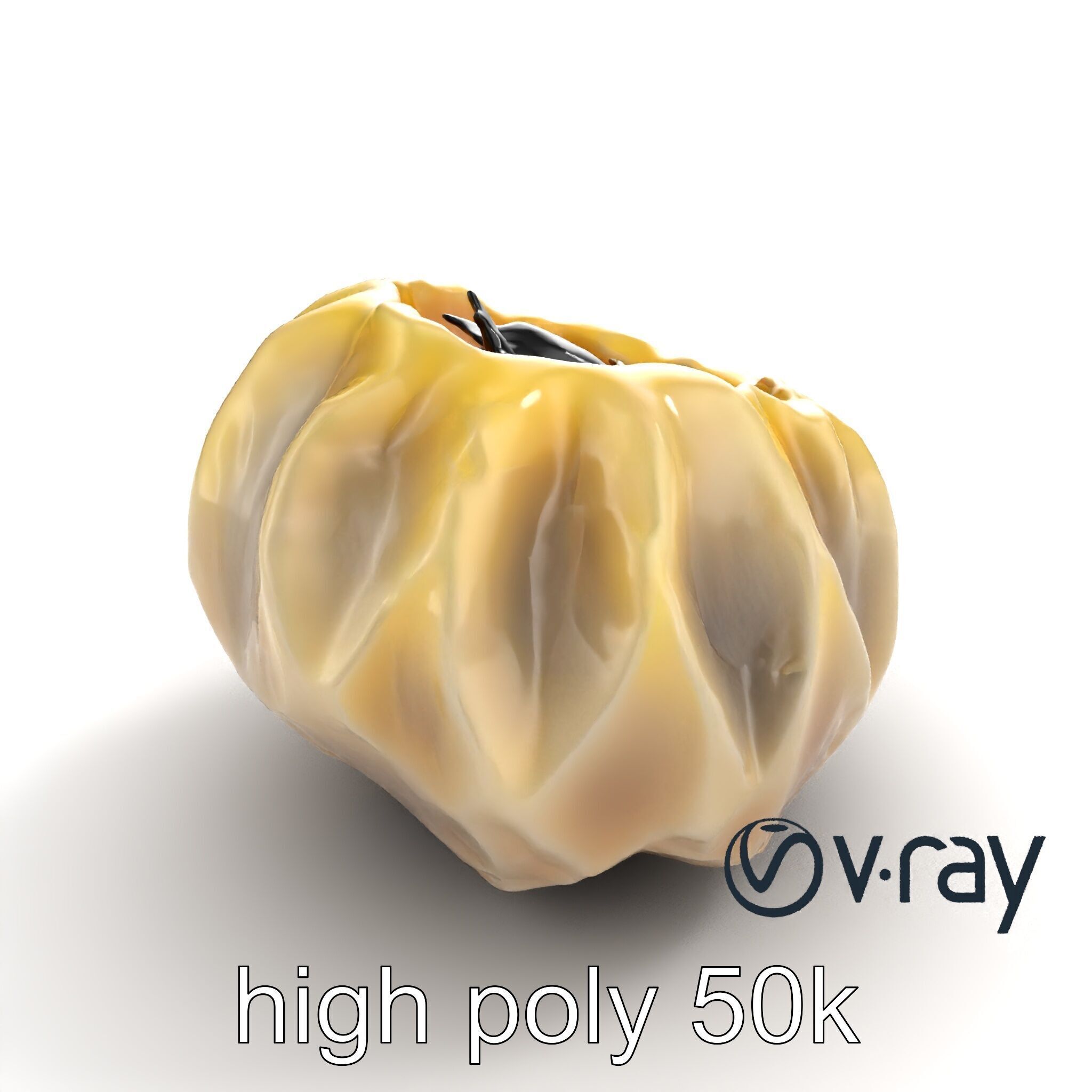 Seashell Pelmeni Geometric Food Model Pack Low-poly 3D model_9