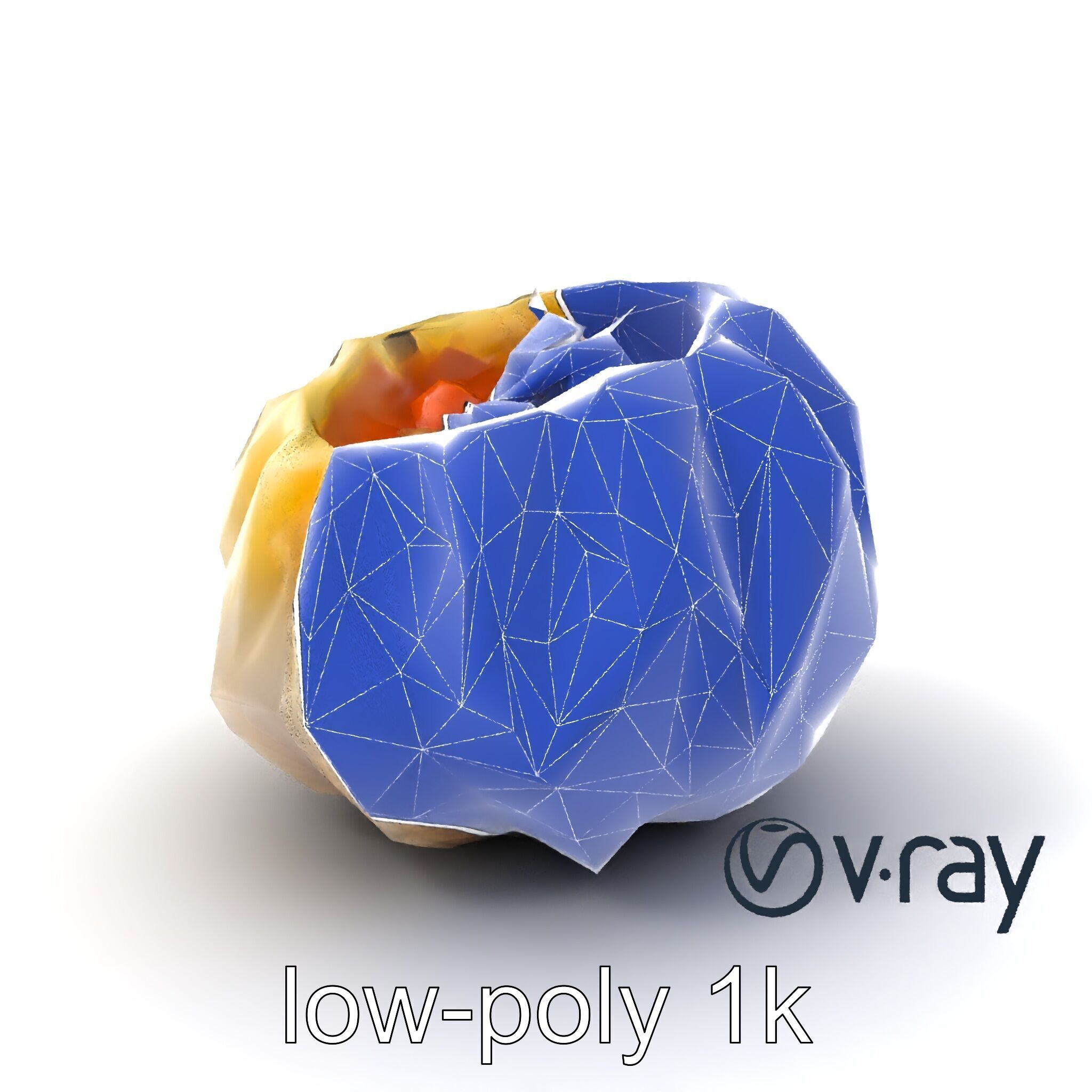 Seashell Pelmeni Geometric Food Model Pack Low-poly 3D model_6