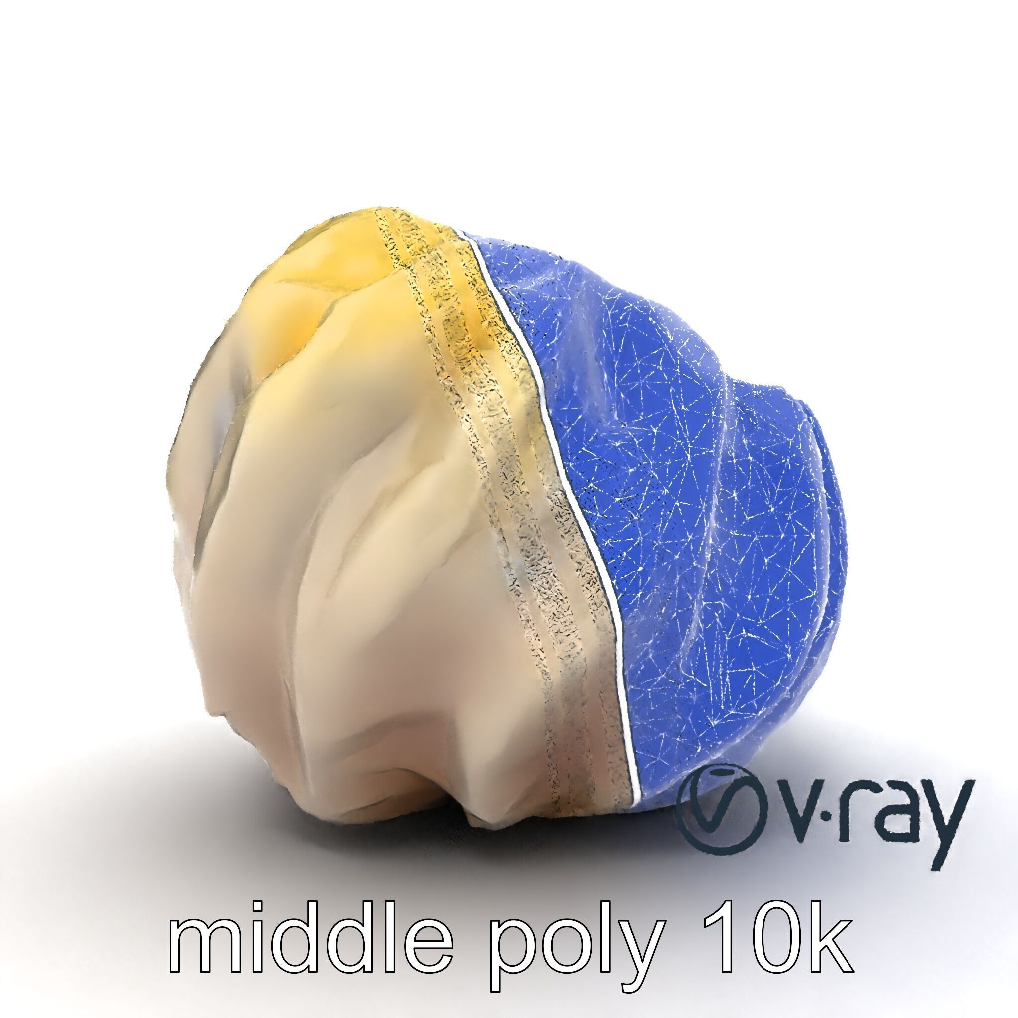 Seashell Pelmeni Geometric Food Model Pack Low-poly 3D model_29