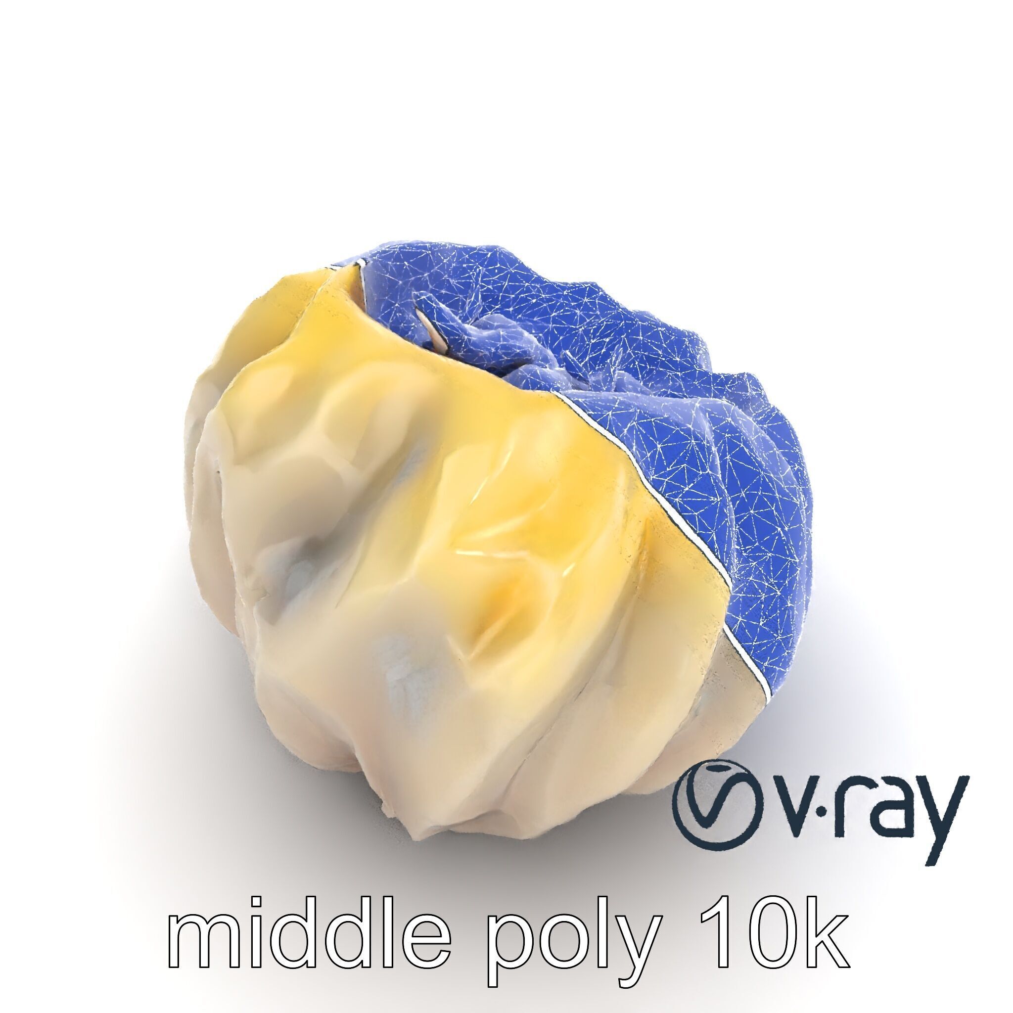 Seashell Pelmeni Geometric Food Model Pack Low-poly 3D model_19