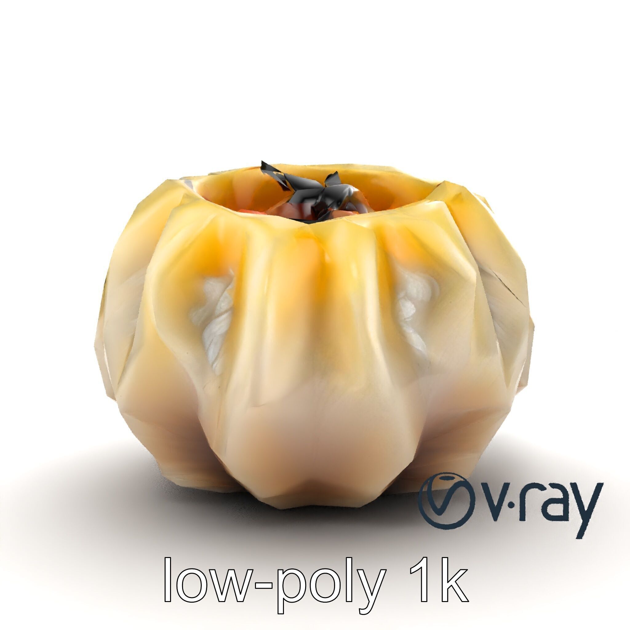 Seashell Pelmeni Geometric Food Model Pack Low-poly 3D model_24