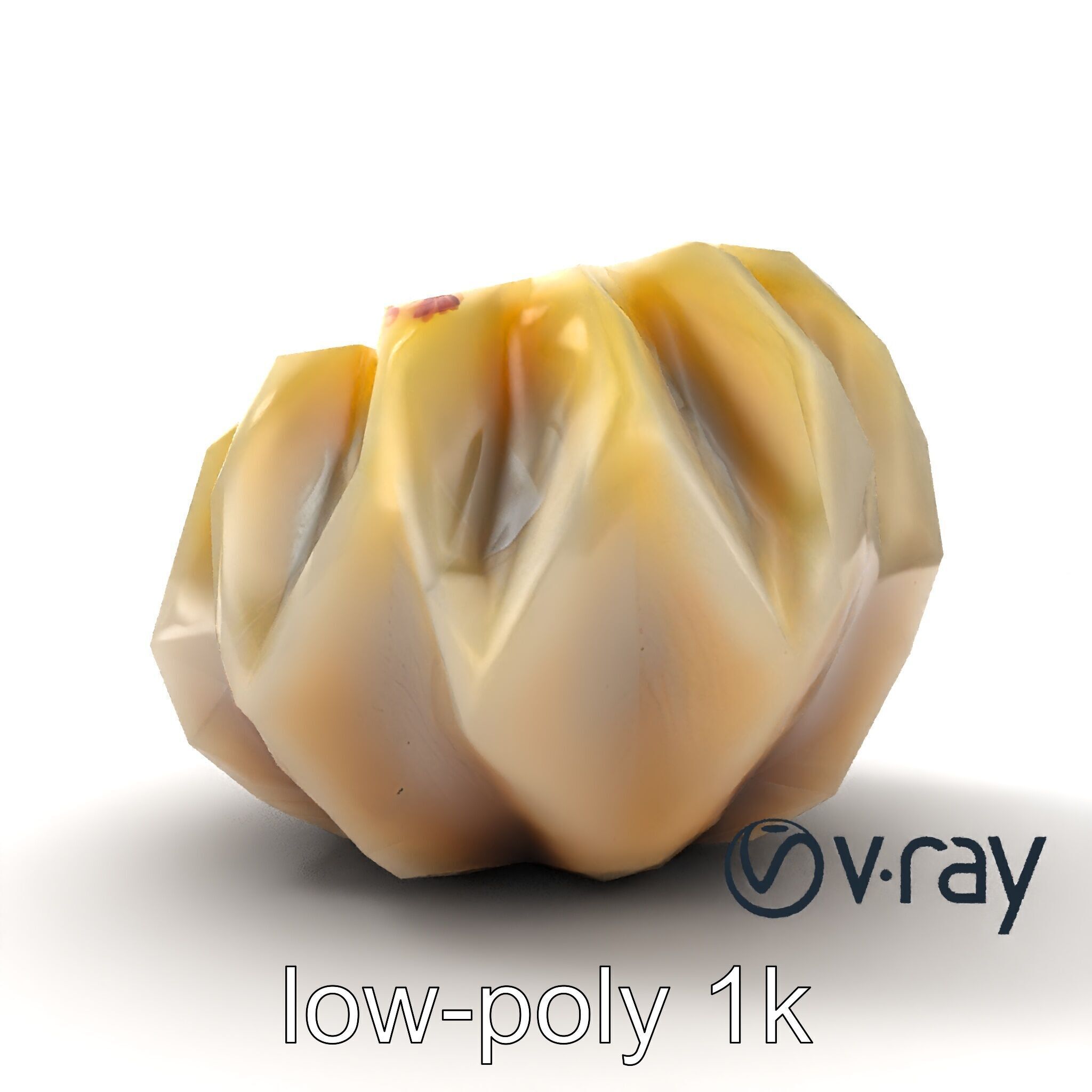 Seashell Pelmeni Geometric Food Model Pack Low-poly 3D model_12