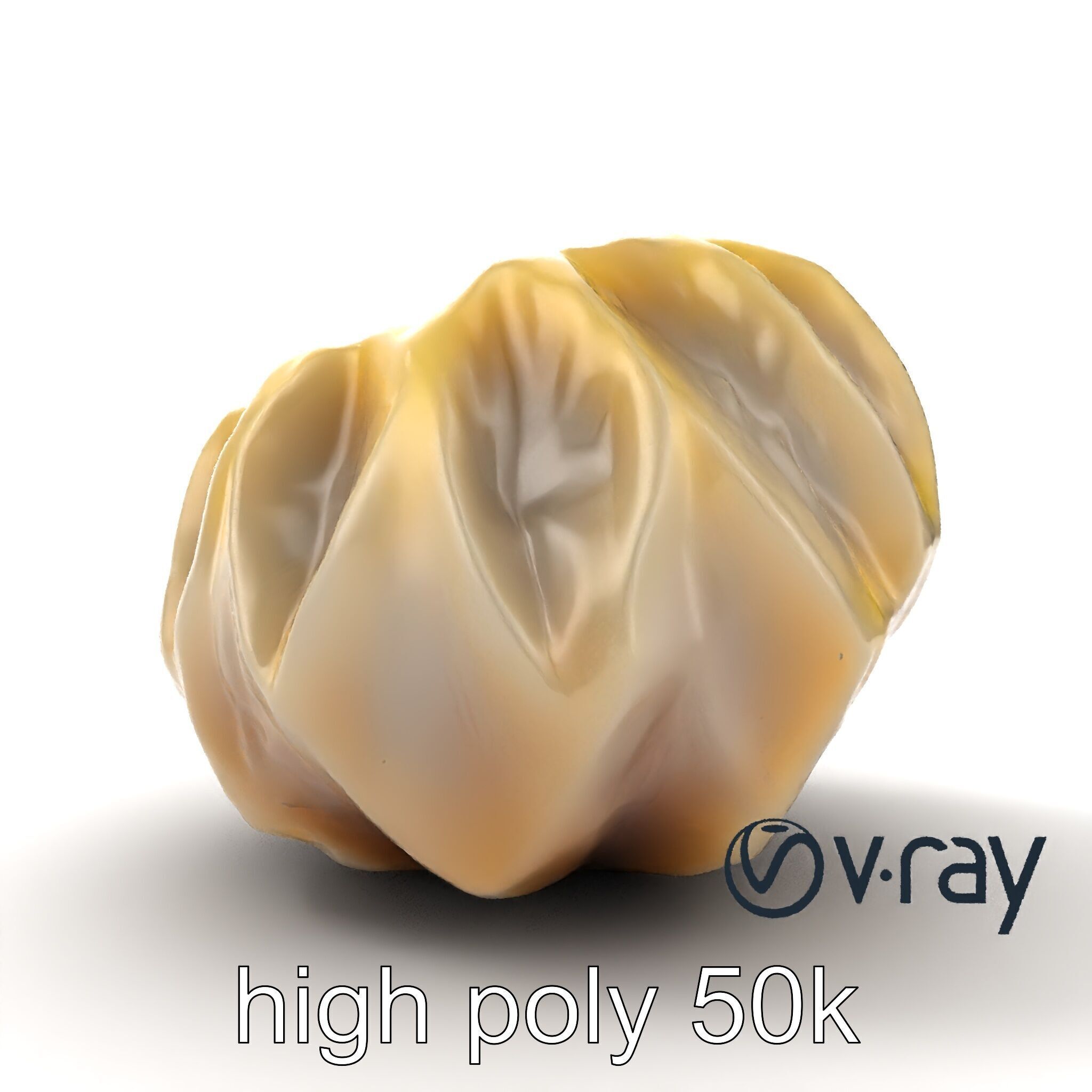 Seashell Pelmeni Geometric Food Model Pack Low-poly 3D model_25