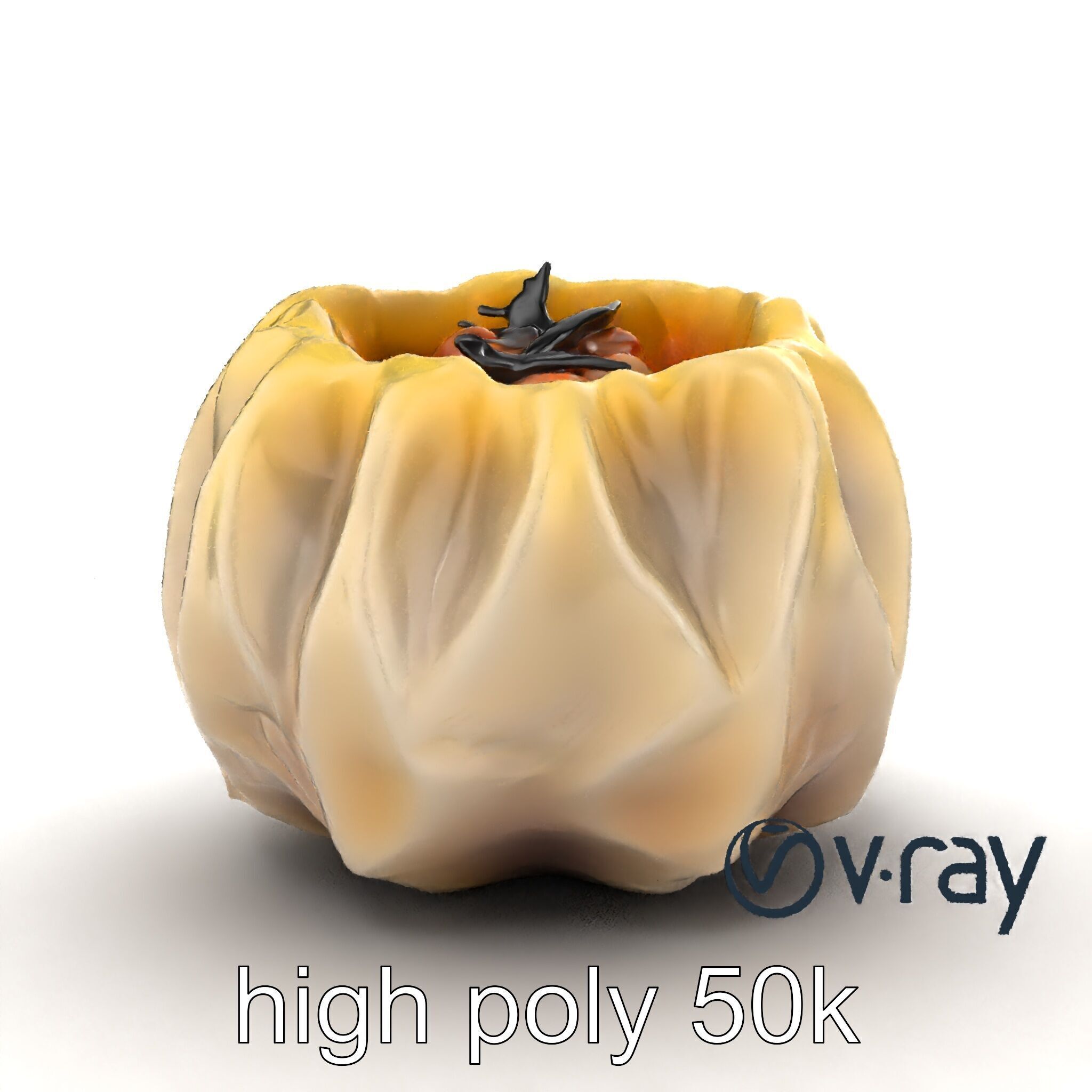 Seashell Pelmeni Geometric Food Model Pack Low-poly 3D model_18