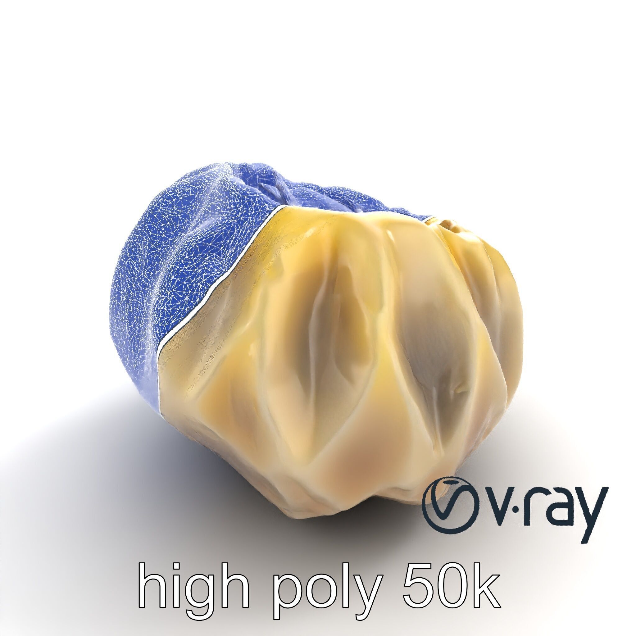 Seashell Pelmeni Geometric Food Model Pack Low-poly 3D model_15