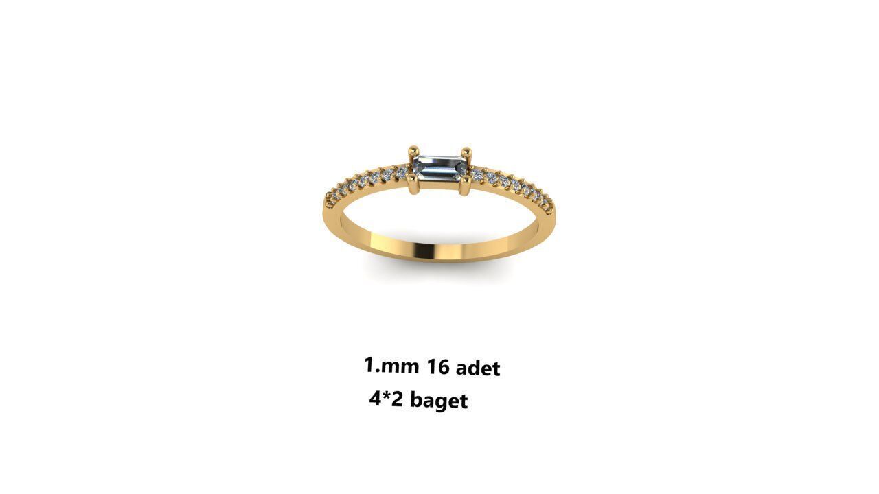 Ring diamond  3D print model_16