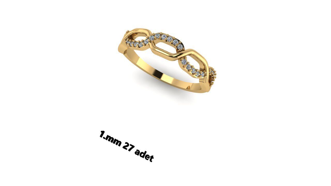 Ring diamond  3D print model_28