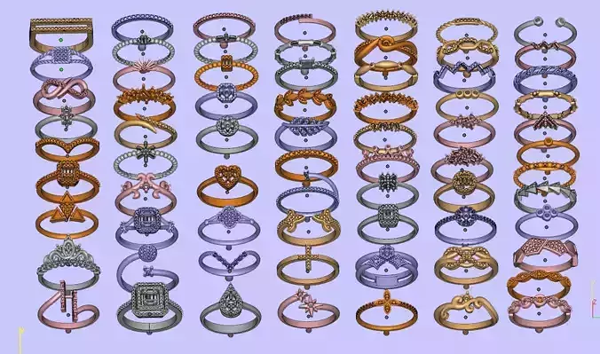 Ring diamond  3D print model