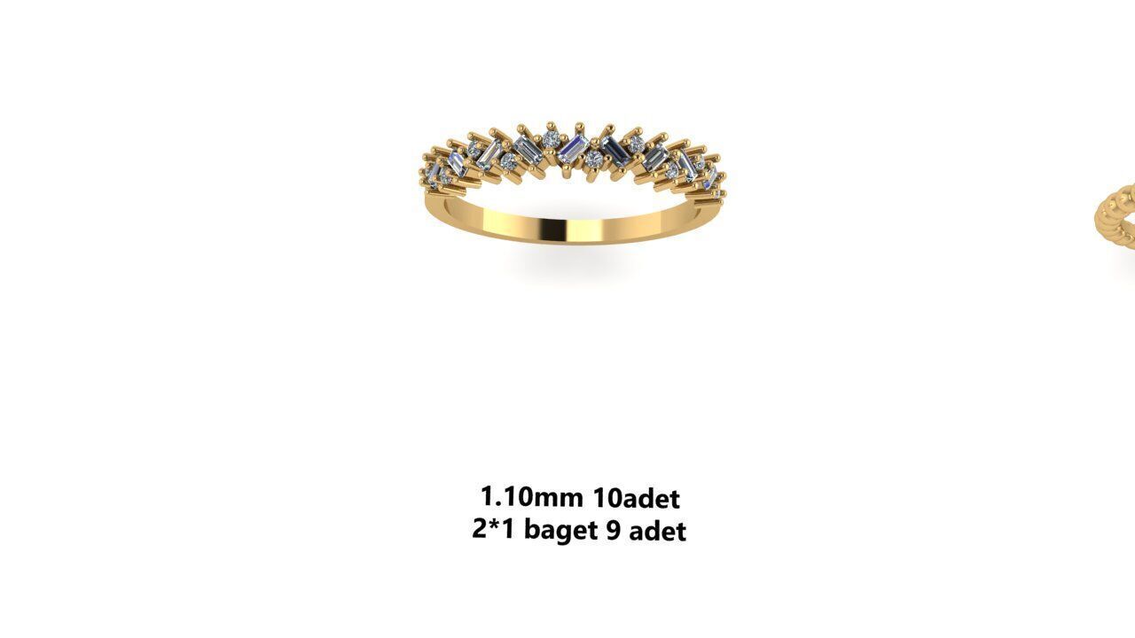 Ring diamond  3D print model_11