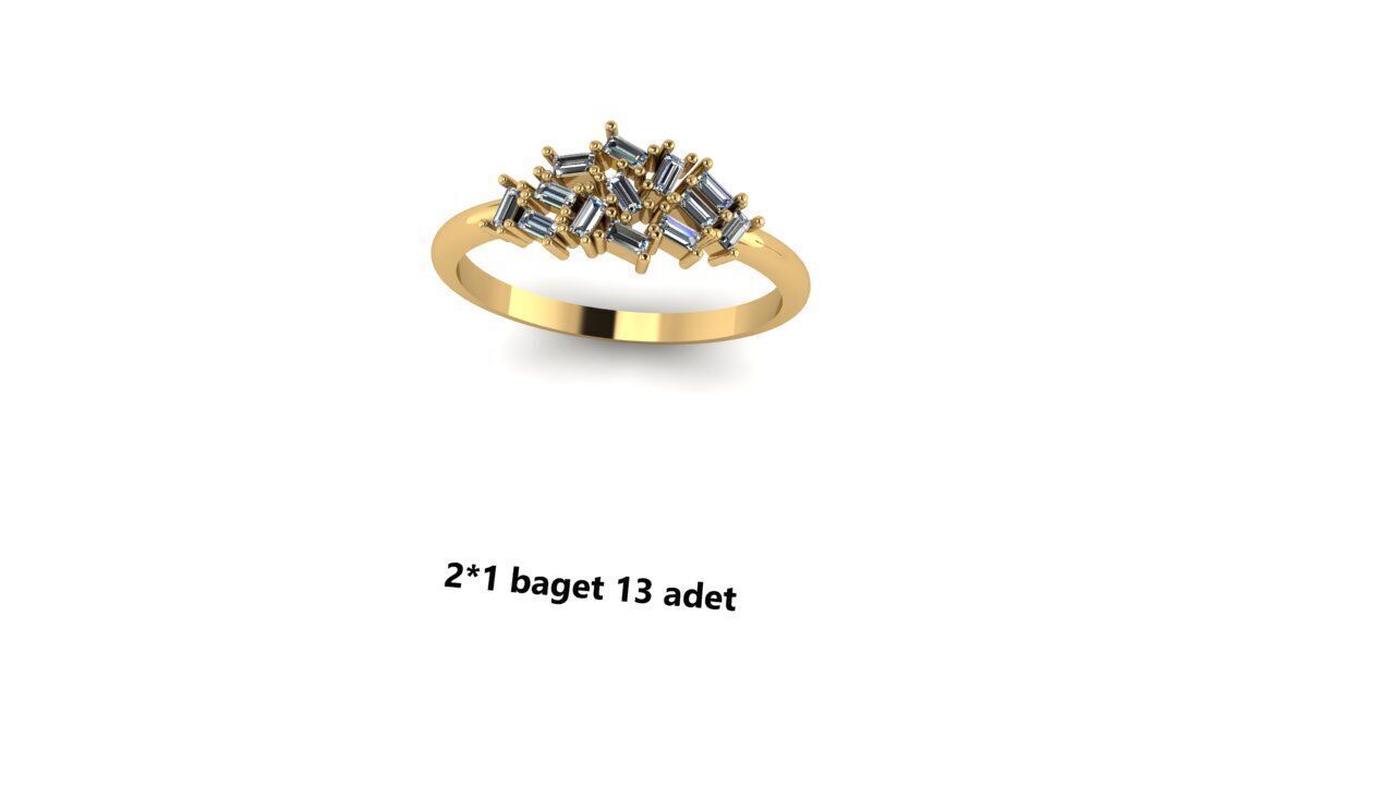 Ring diamond  3D print model_33