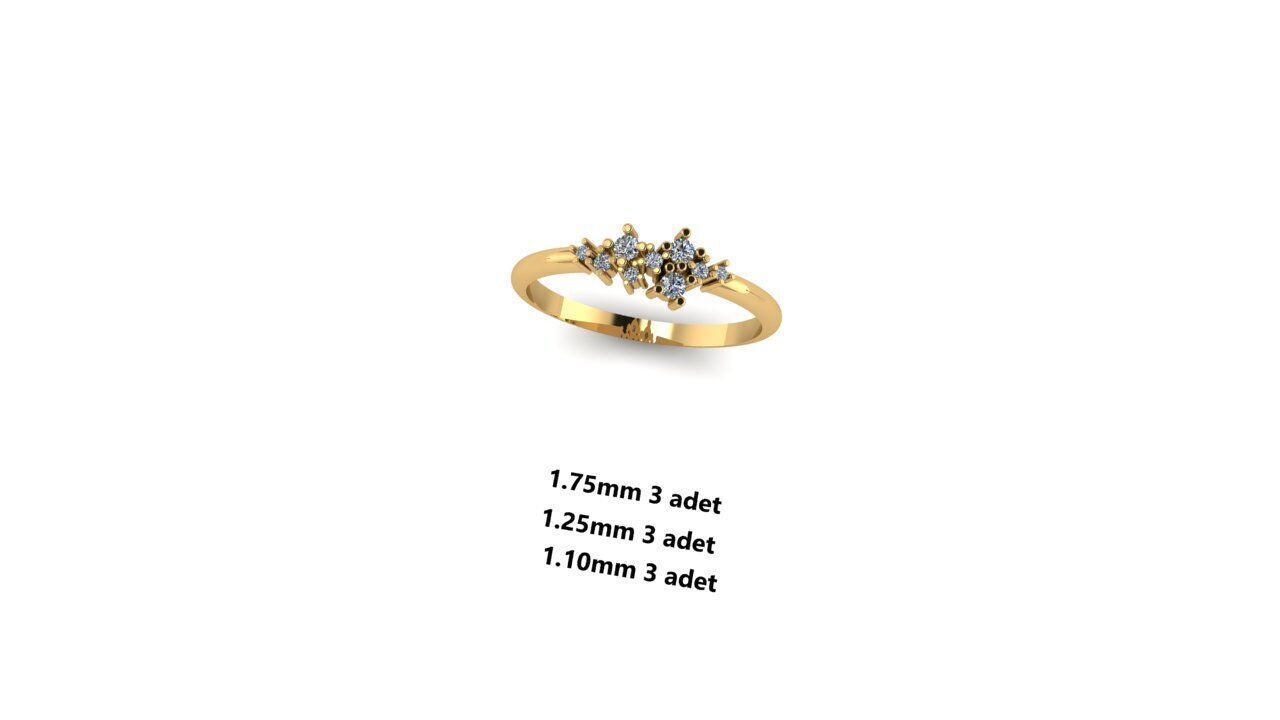 Ring diamond  3D print model_37