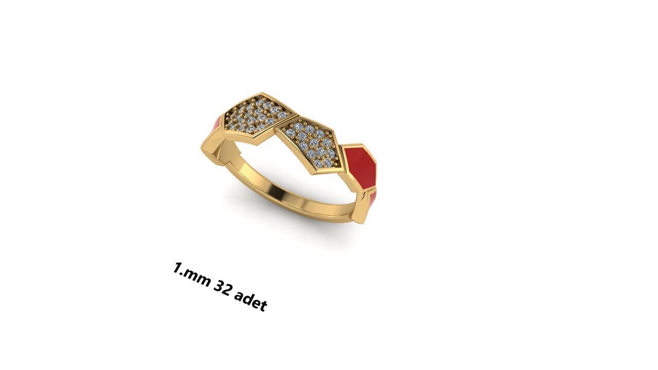 Ring diamond  3D print model_18