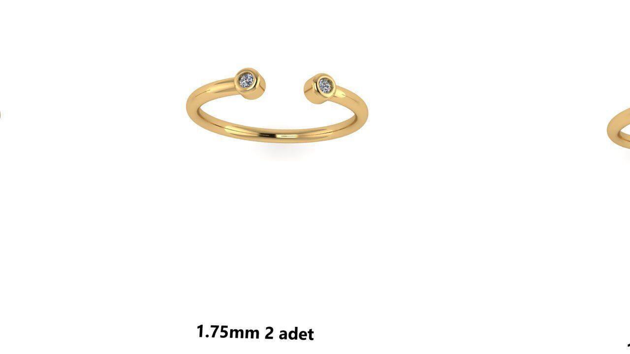 Ring diamond  3D print model_3