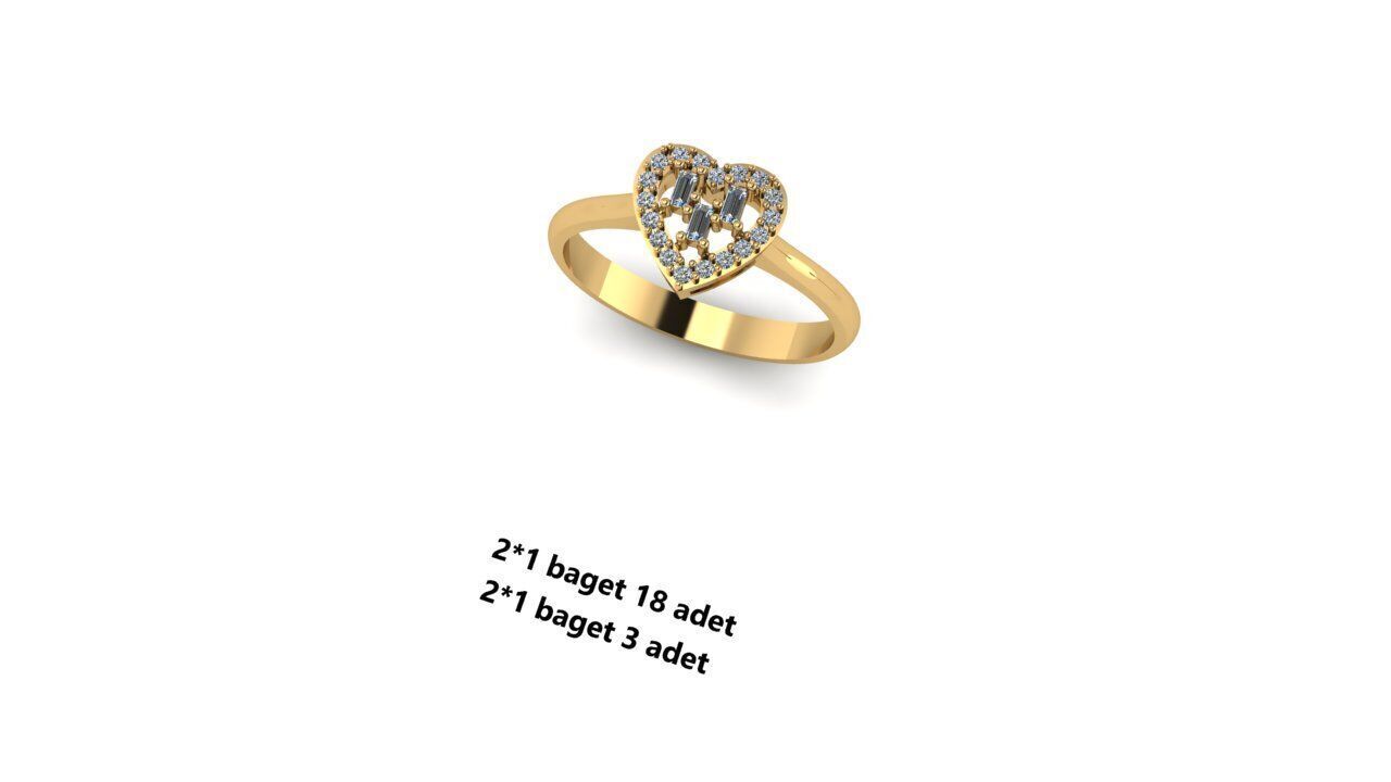 Ring diamond  3D print model_35