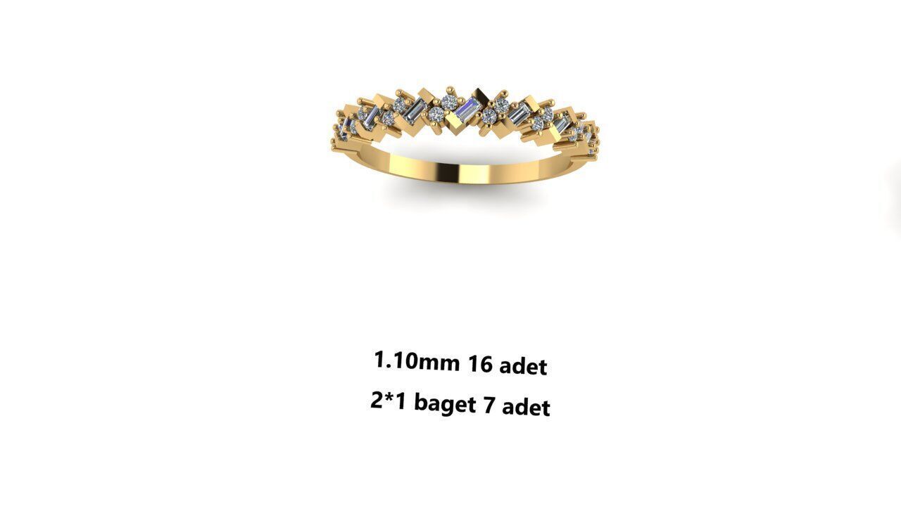 Ring diamond  3D print model_39