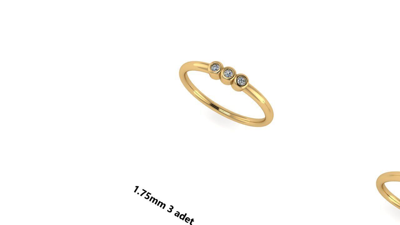 Ring diamond  3D print model_2