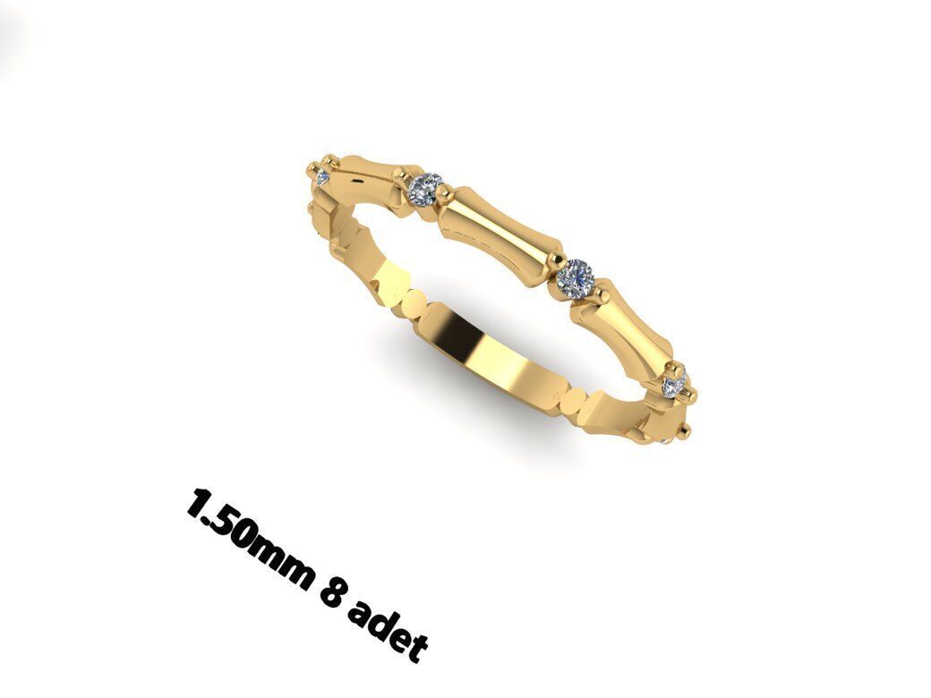 Ring diamond  3D print model_10