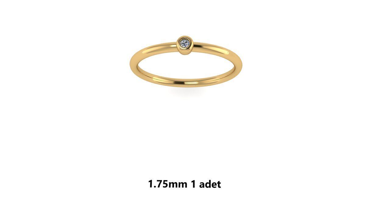 Ring diamond  3D print model_4