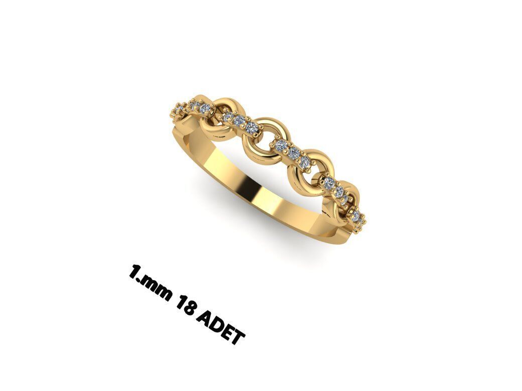 Ring diamond  3D print model_1