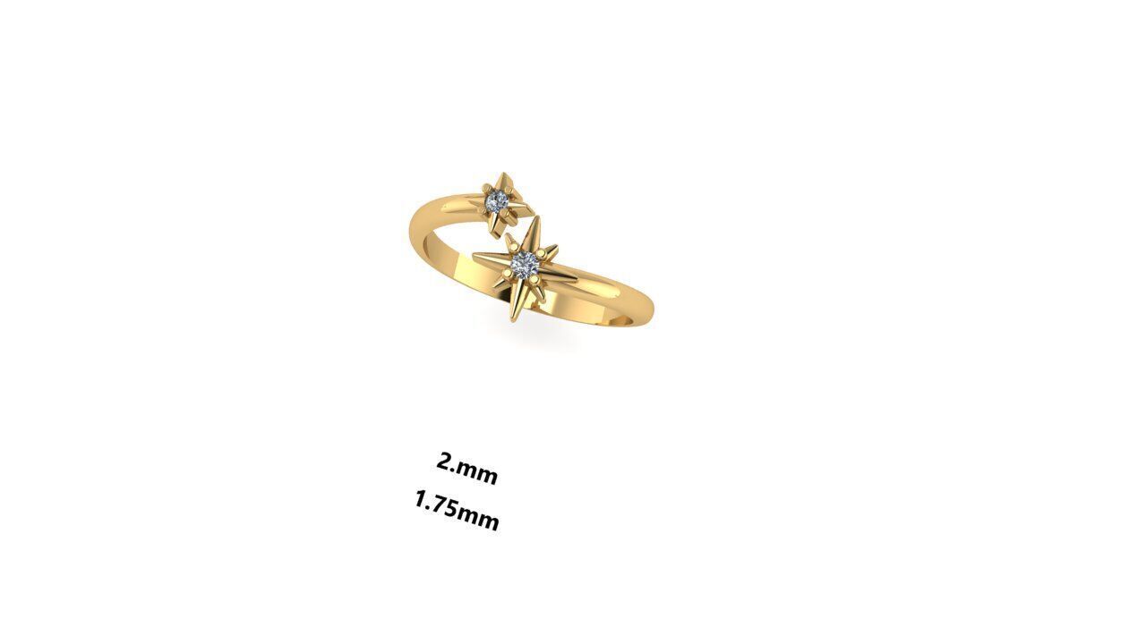 Ring diamond  3D print model_26