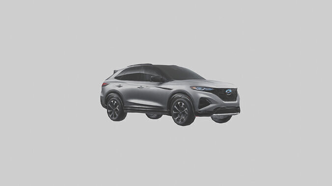 Highperformance Crossover SUV model Low-poly 3D model