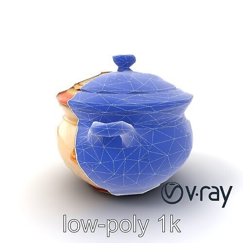 Renaissance Veal Osso Buco Pot model pack Low-poly 3D model 7