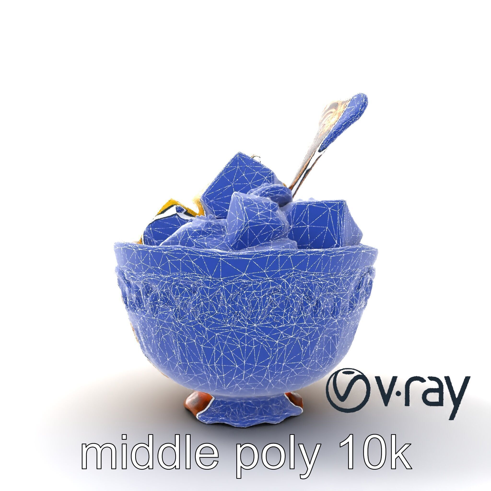 Caribbean Ornate Fruit Bowl with Sorbet model pack Low-poly 3D model_30