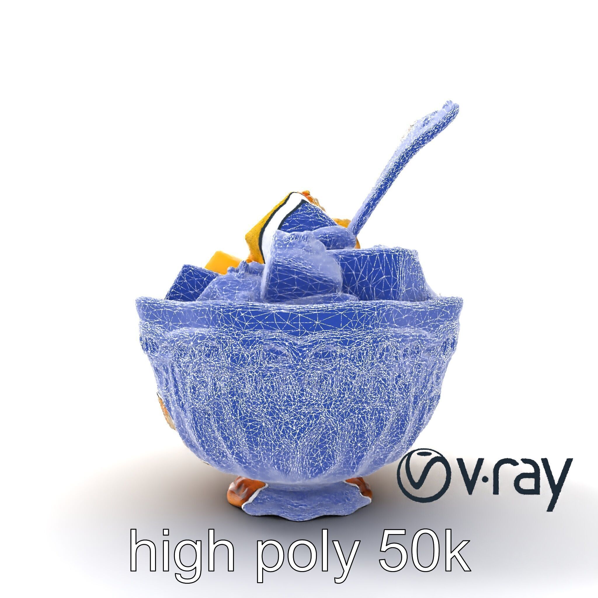 Caribbean Ornate Fruit Bowl with Sorbet model pack Low-poly 3D model_27