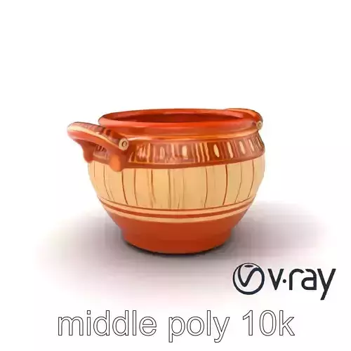 Greco-style Clay Pot Decorative model pack Texture