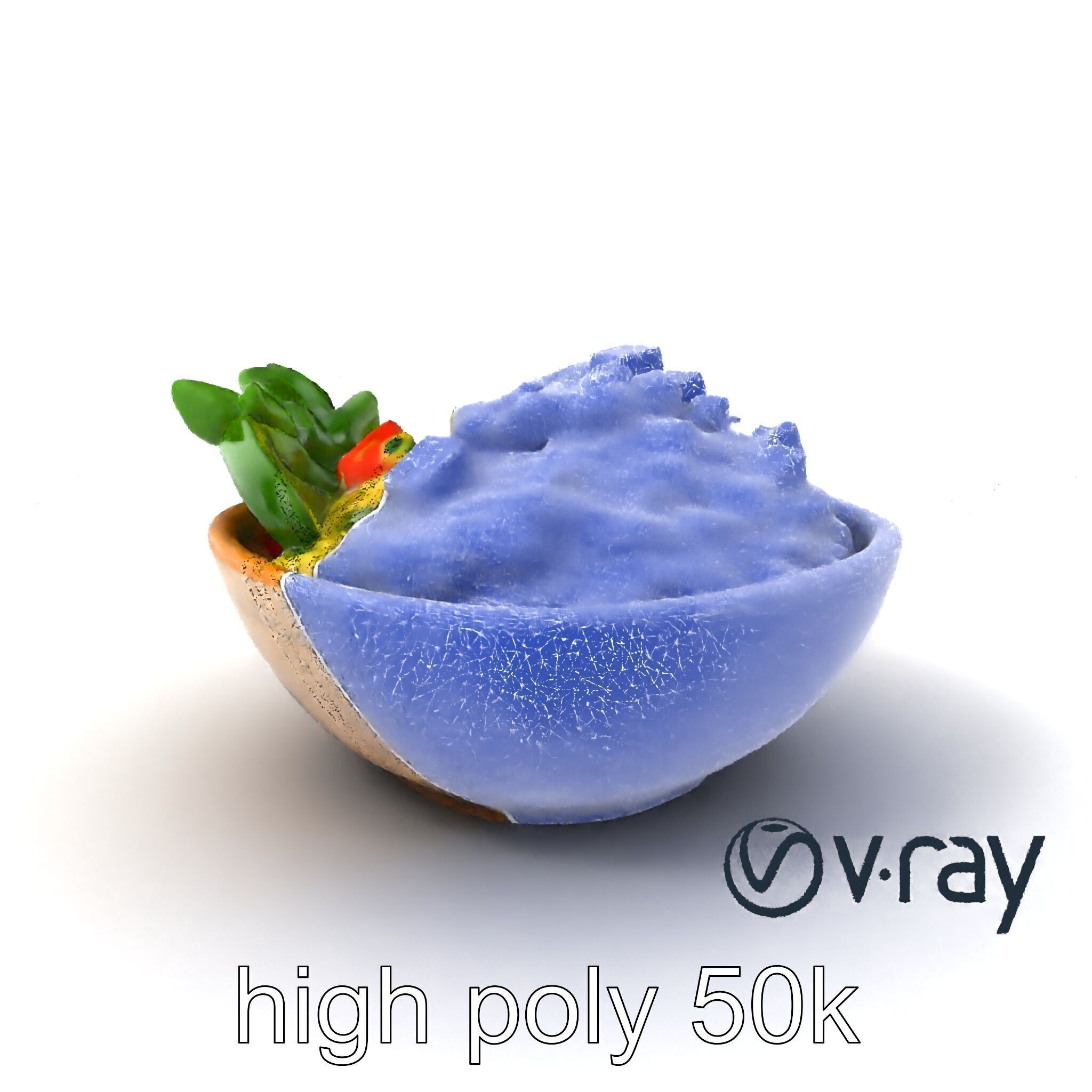 Guacamole Bowl Traditional Design 3D Model Pack Low-poly 3D model_1