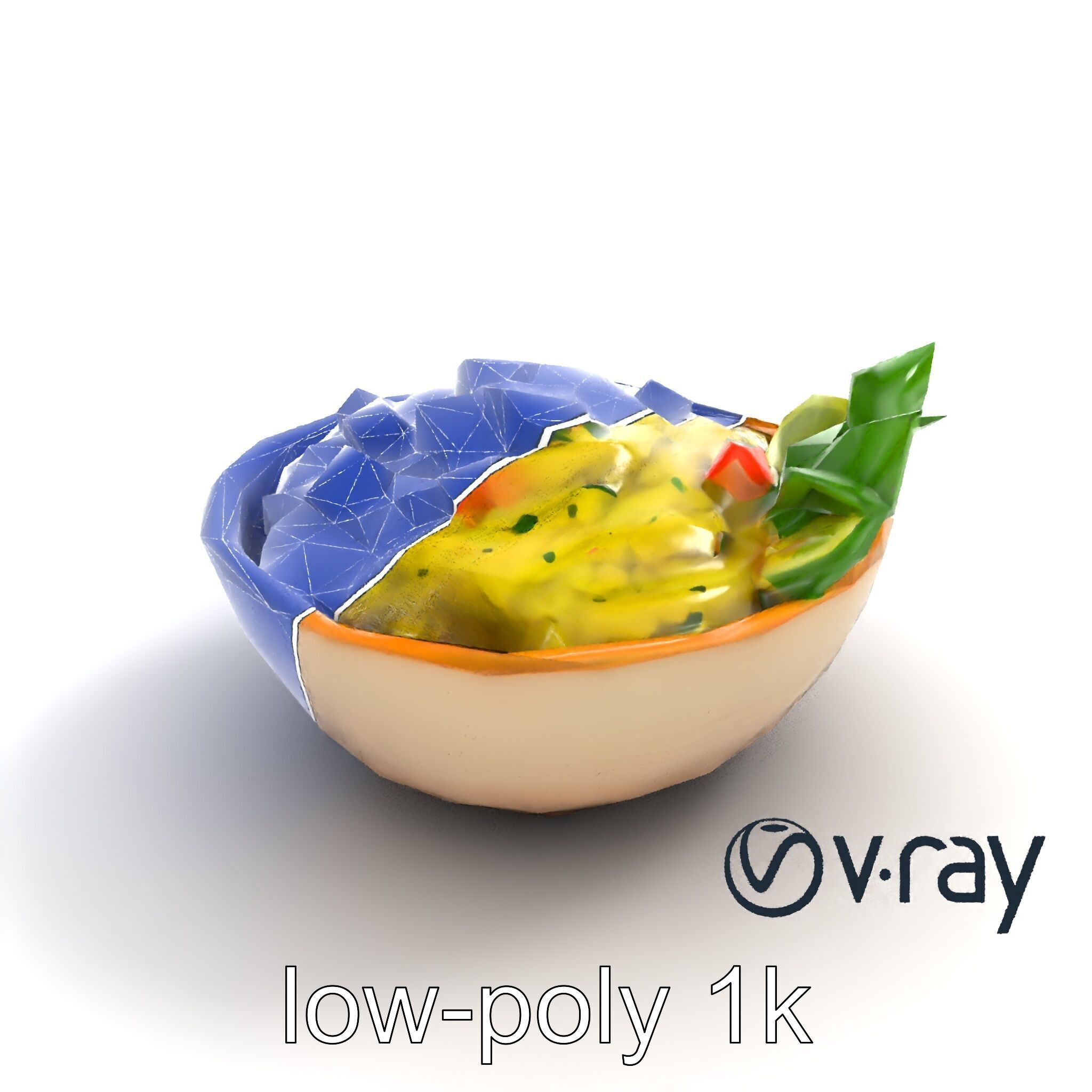 Guacamole Bowl Traditional Design 3D Model Pack Low-poly 3D model_27