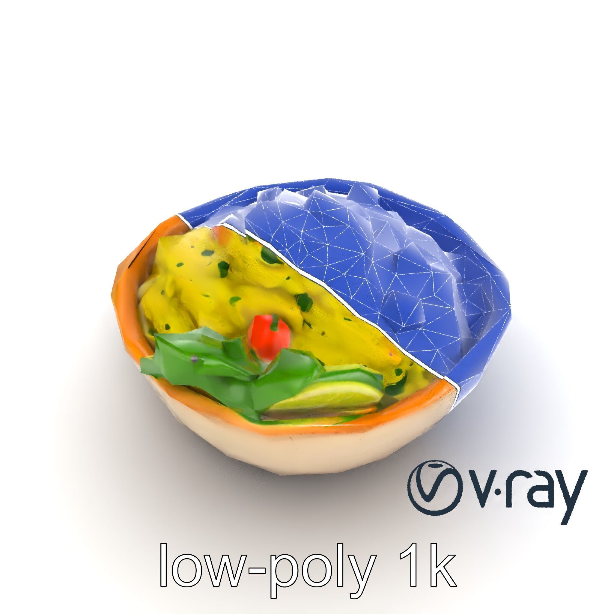 Guacamole Bowl Traditional Design 3D Model Pack Low-poly 3D model_14