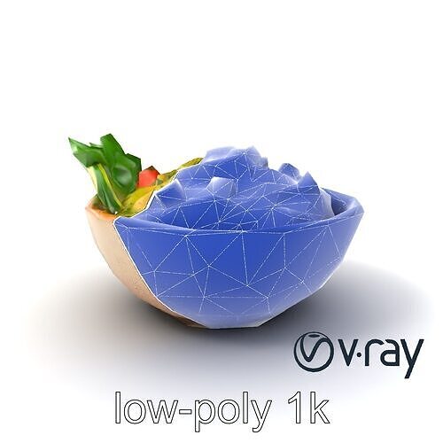 Guacamole Bowl Traditional Design 3D Model Pack Low-poly 3D model 7