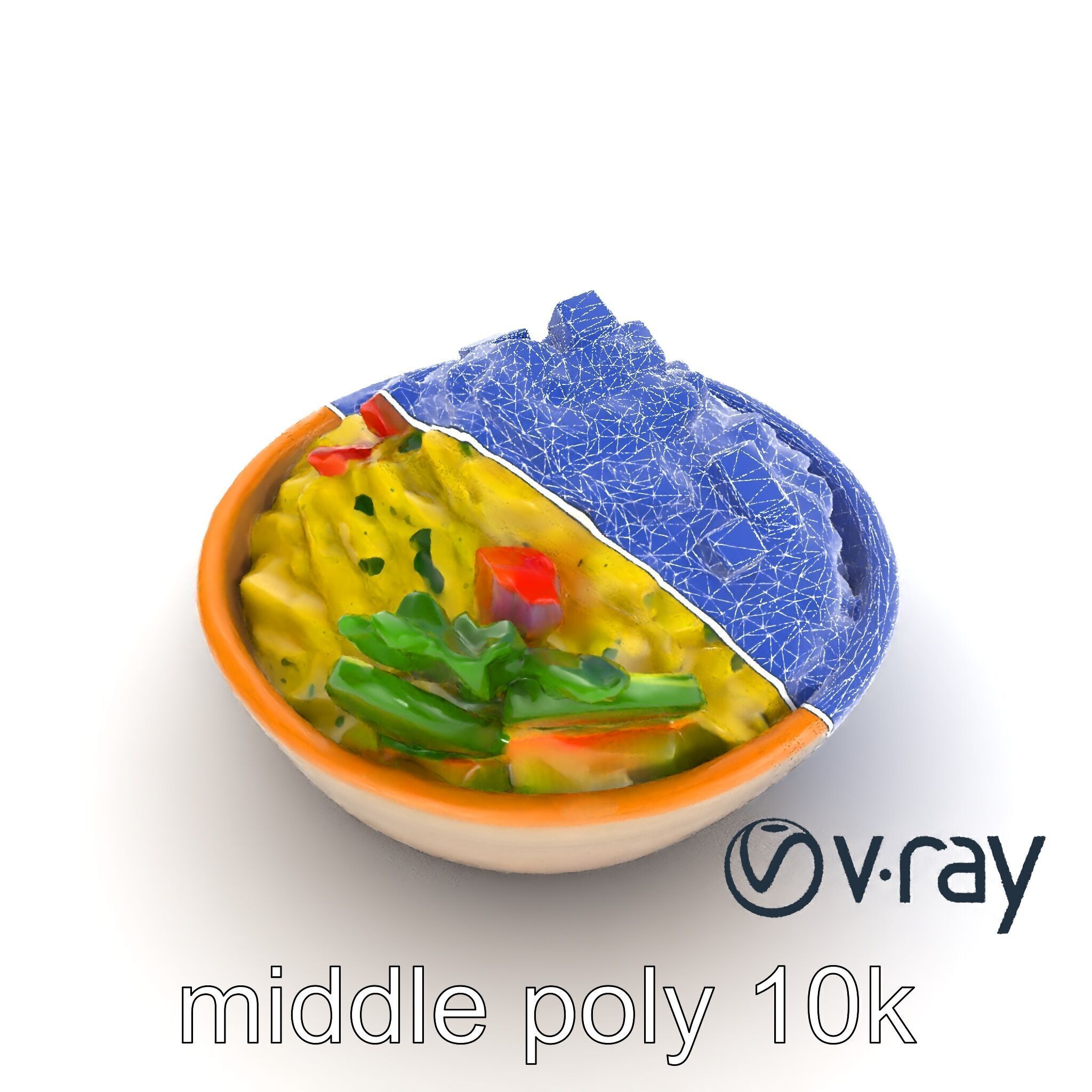 Guacamole Bowl Traditional Design 3D Model Pack Low-poly 3D model_23